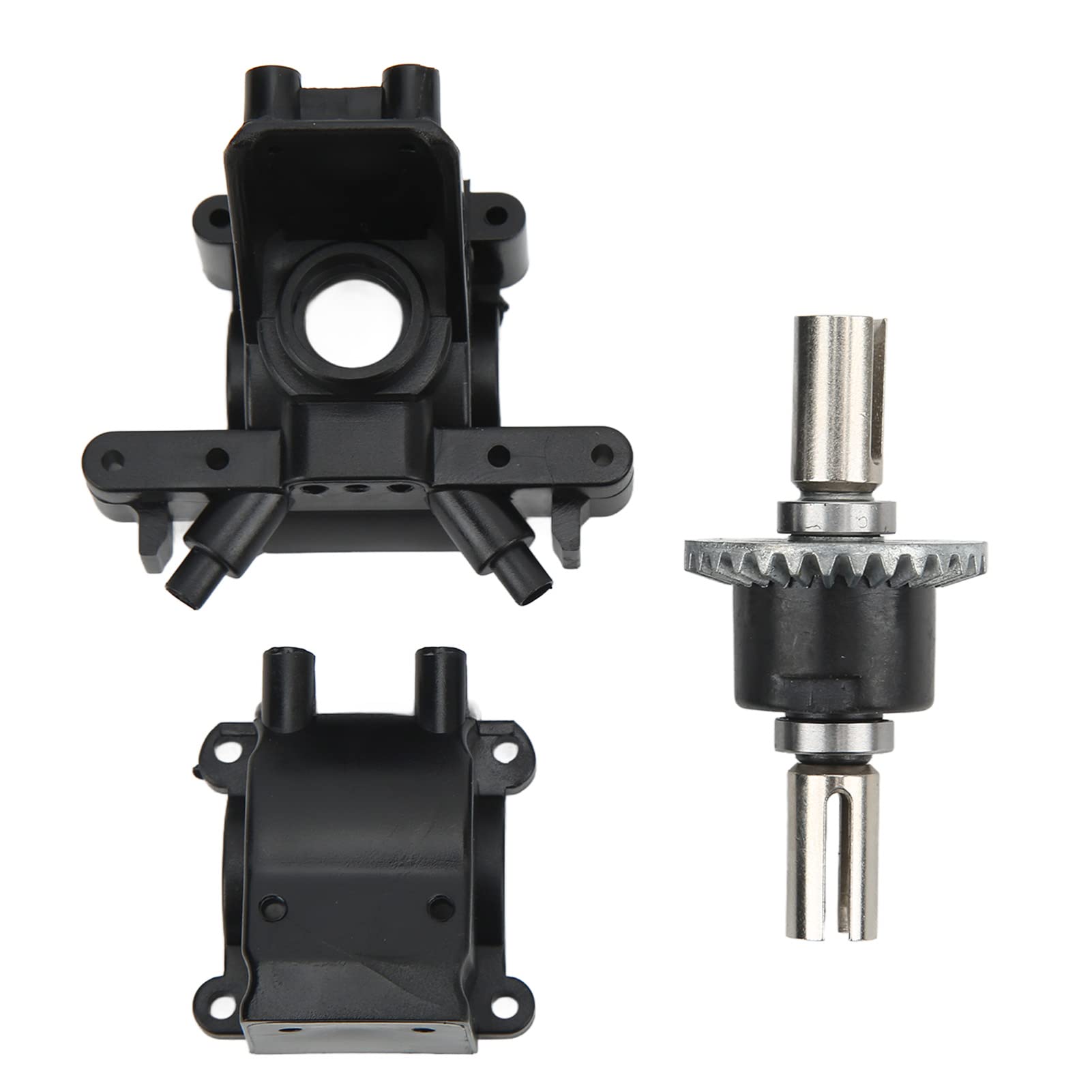 Dilwe RC Gear Box Cover & Differential Set for Wltoys 12428/12427 RC Cars - Black | Durable Replacement Part for Off-Road Remote Control Vehicles