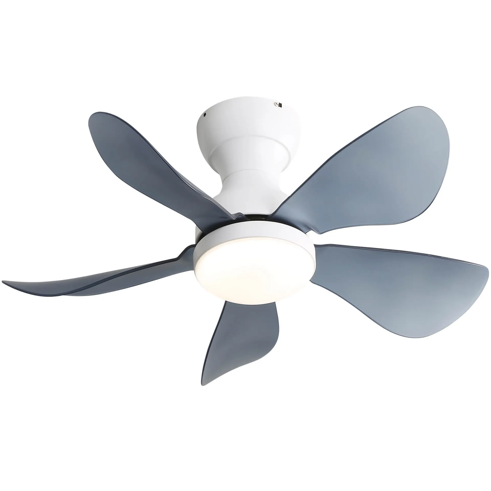 29 Inch Small Ceiling Fan with LED Dimmable Light - Flush Mount, 5 Reversible ABS Blades for Bedroom, Nursery & Office - Quiet, Energy Efficient Cooling Solution