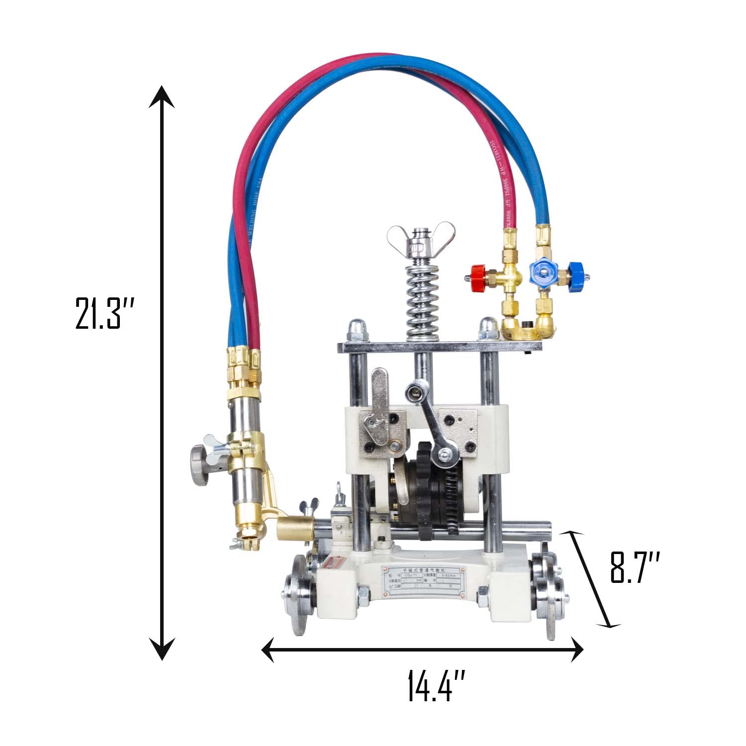 CG2-11Y Manual Gas Pipe Cutting Machine 5-50mm - Acetylene Oxygen Torch Beveling Cutter for Precise Pipe Cutting & Beveling - Ideal for HVAC, Plumbing, and Metal Fabrication Projects
