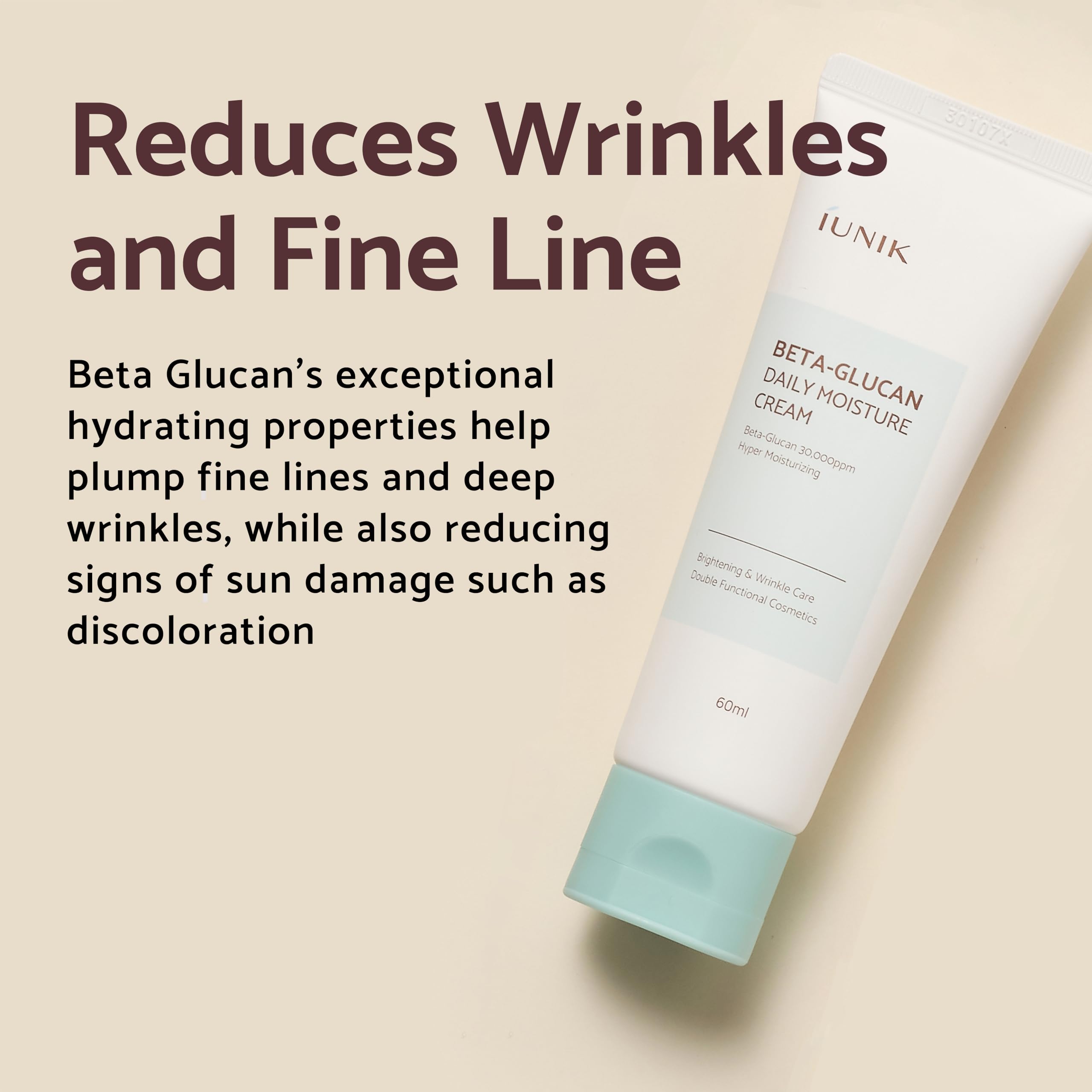 Volufiline & Beta-Glucan Anti-Aging Cream - 100% Pure Volufiline for Skin Firming + Beta-Glucan for Deep Hydration - Korean Skincare for Wrinkles, Collagen Boost & Lifting - Best for Mature, Dry & Sensitive Skin - Perfect for Night Routine & Daily Moisturizing
