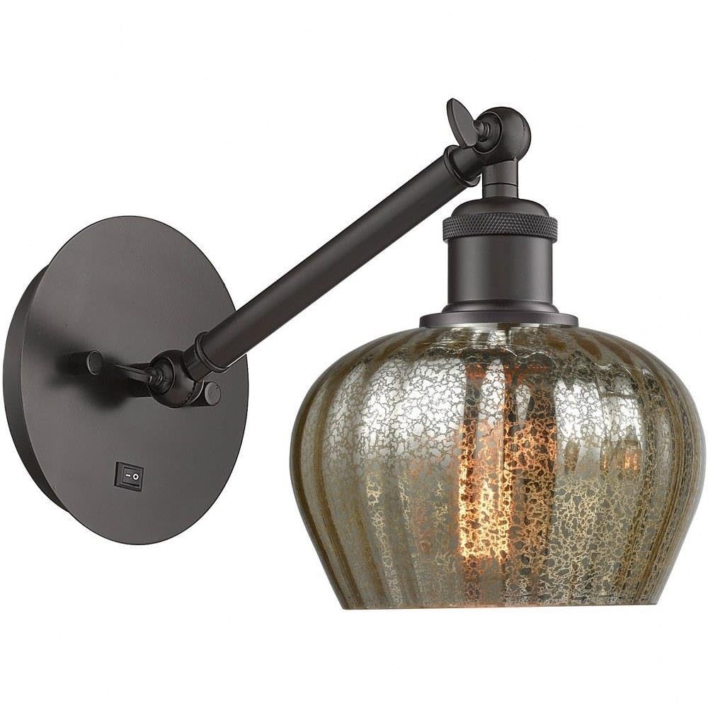 Art Nouveau Style Wall Sconce - 1 Light Fenton Fixture in Oil Rubbed Bronze (9.88