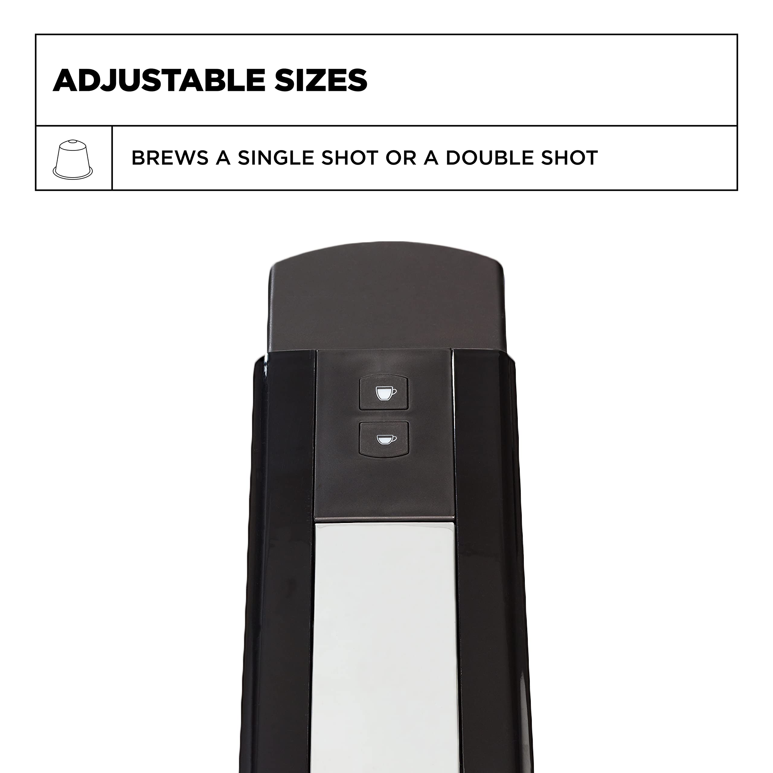 Premium Crux Espresso Machine for Nespresso Pods - Programmable Coffee Maker with Large Removable Water Tank & Drip Tray, Compatible with Original & Third-Party Capsules, Black & Silver - Perfect for Home, Office, and Coffee Shop Use