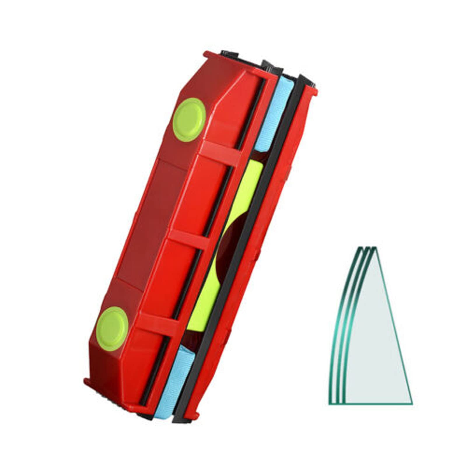DWLOMHE Double Sided Magnetic Window Cleaner - Strong Suction Glass Wiper for High Rise Windows, Balcony & Skylight Cleaning - Professional Glazing Tools for Home & Office Use