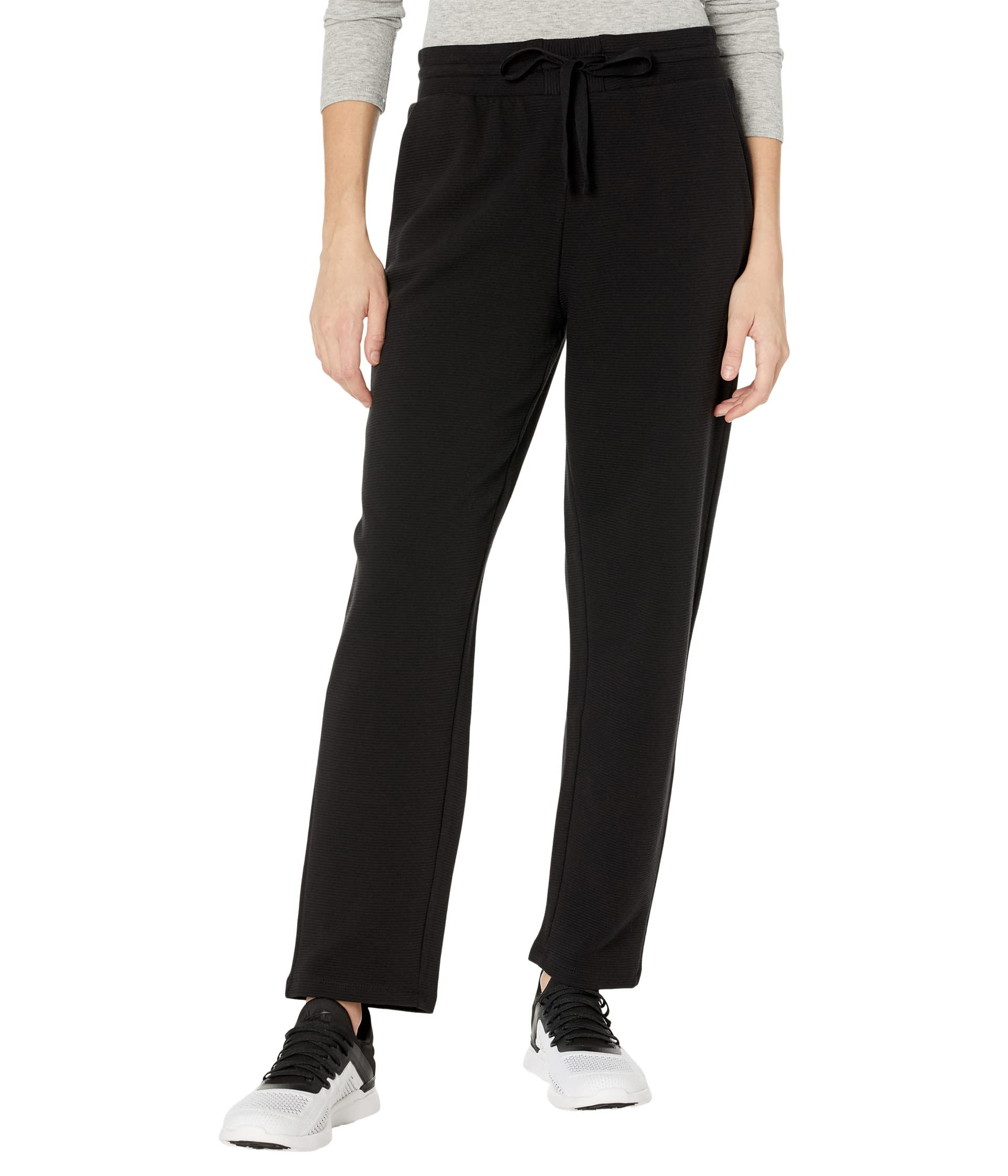 Halston Women's Straight Leg Pants with Side Slit - Office Wear & Casual Chic Outfits for Work & Evening Events