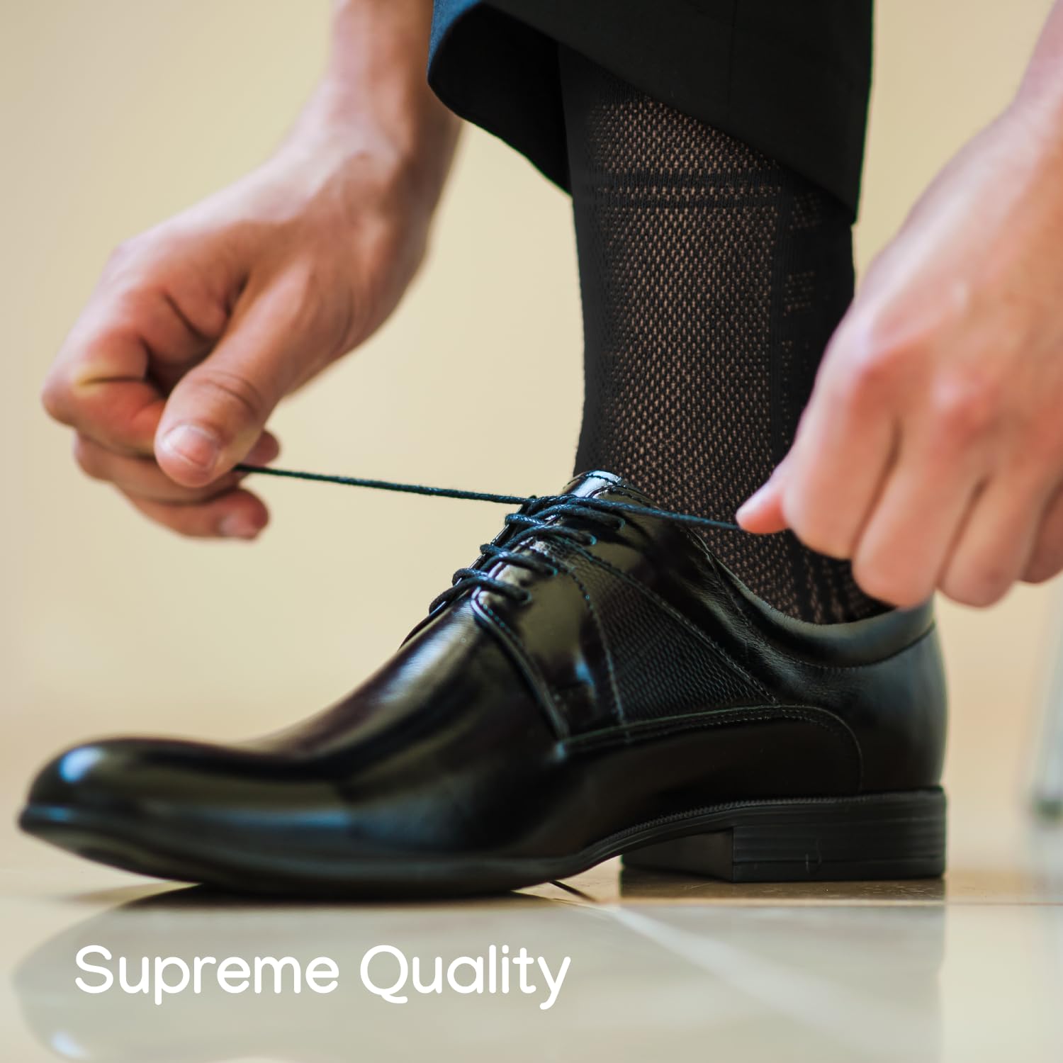 Ultra Thin Breathable Cotton Men's Dress Socks - 5 Pack Super Soft Lightweight Socks for Business & Formal Wear - Perfect for Office, Wedding & Daily Comfort