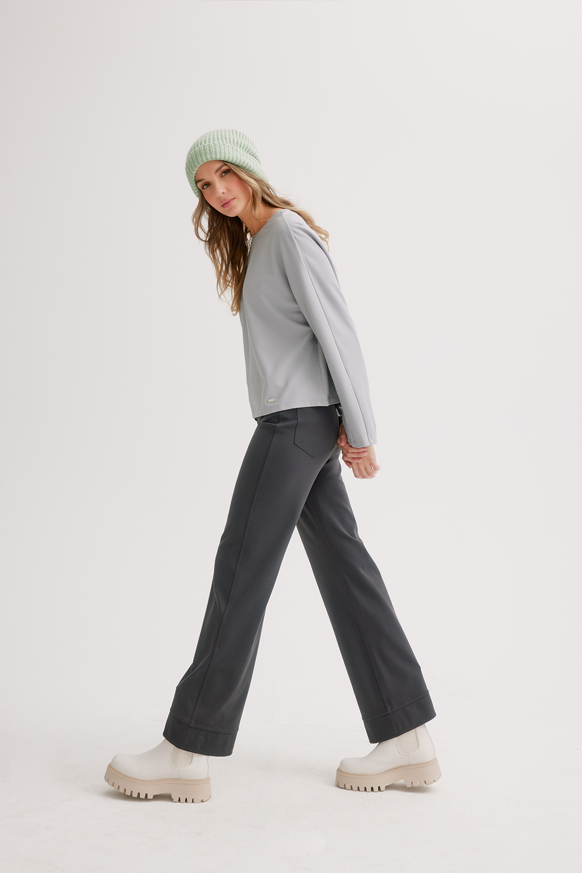 Briana Pants for Women - High Waisted Comfortable Stretch Trousers | Perfect for Work, Office & Casual Wear