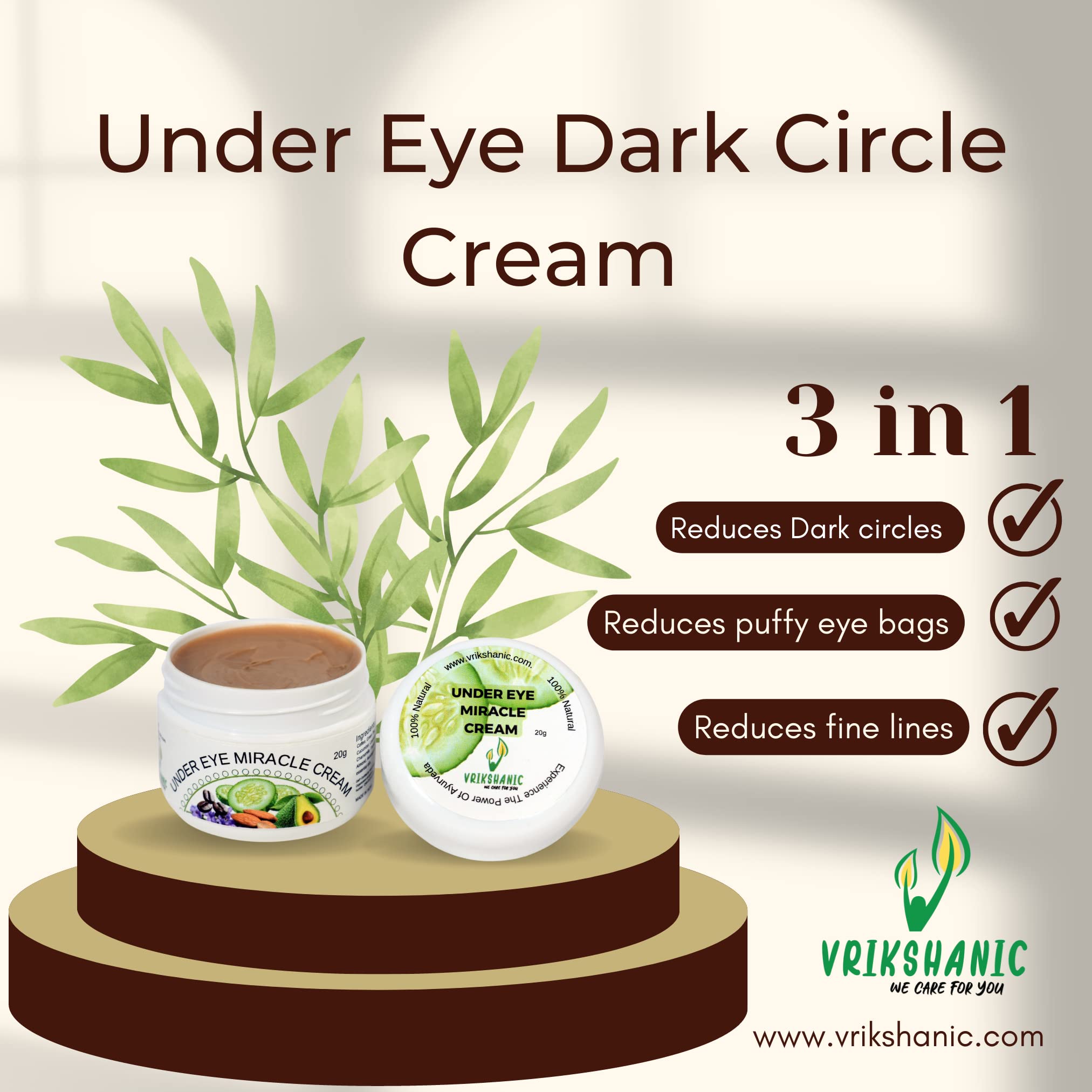 Best Under Eye Cream for Dark Circles & Puffy Eyes - Eye Bags Treatment Solution | Hydrating & Brightening Eye Care for Day & Night Use
