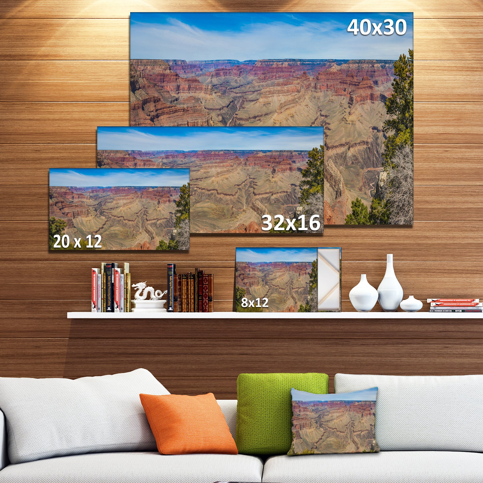 Grand Canyon National Park Canvas Wall Art - Stunning Landscape Painting for Home & Office Decor | Perfect for Living Room, Bedroom, or Office Wall Decor