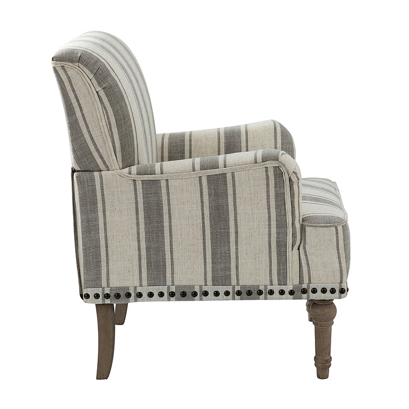 Lecce Armchair - Modern Upholstered Accent Chair for Living Room, Bedroom & Office - Comfortable Lounge Seating with Sturdy Wooden Legs