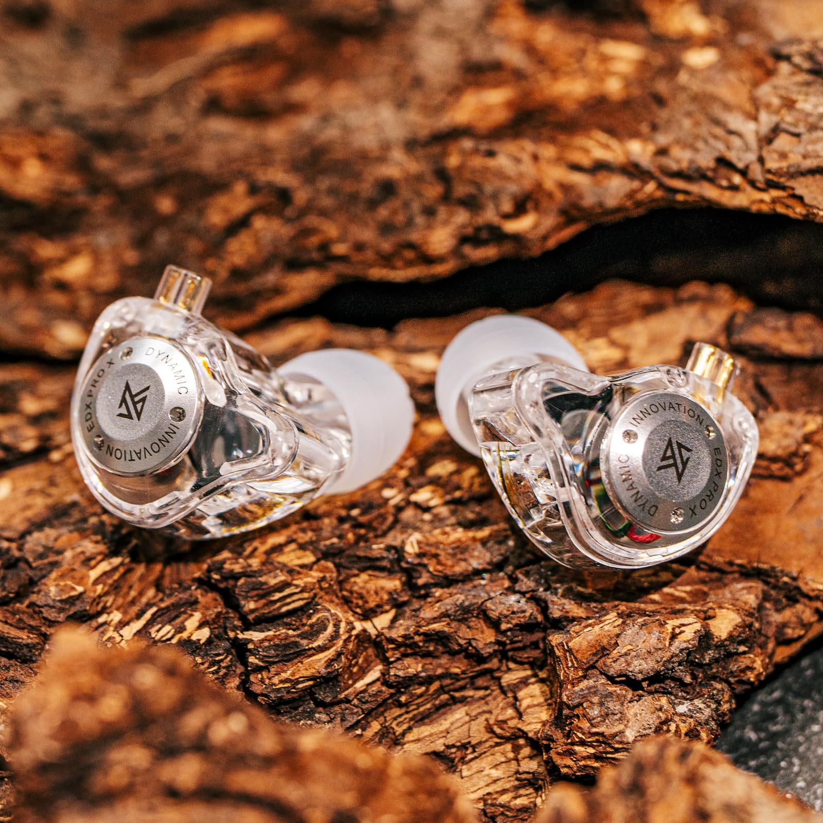 Linsoul KZ EDX Pro X HiFi Wired In-Ear Earphones with Single Dynamic Driver, Ergonomic Design & Detachable Cable - Clear with Mic - Perfect for Gaming, Audiophiles & Music Lovers