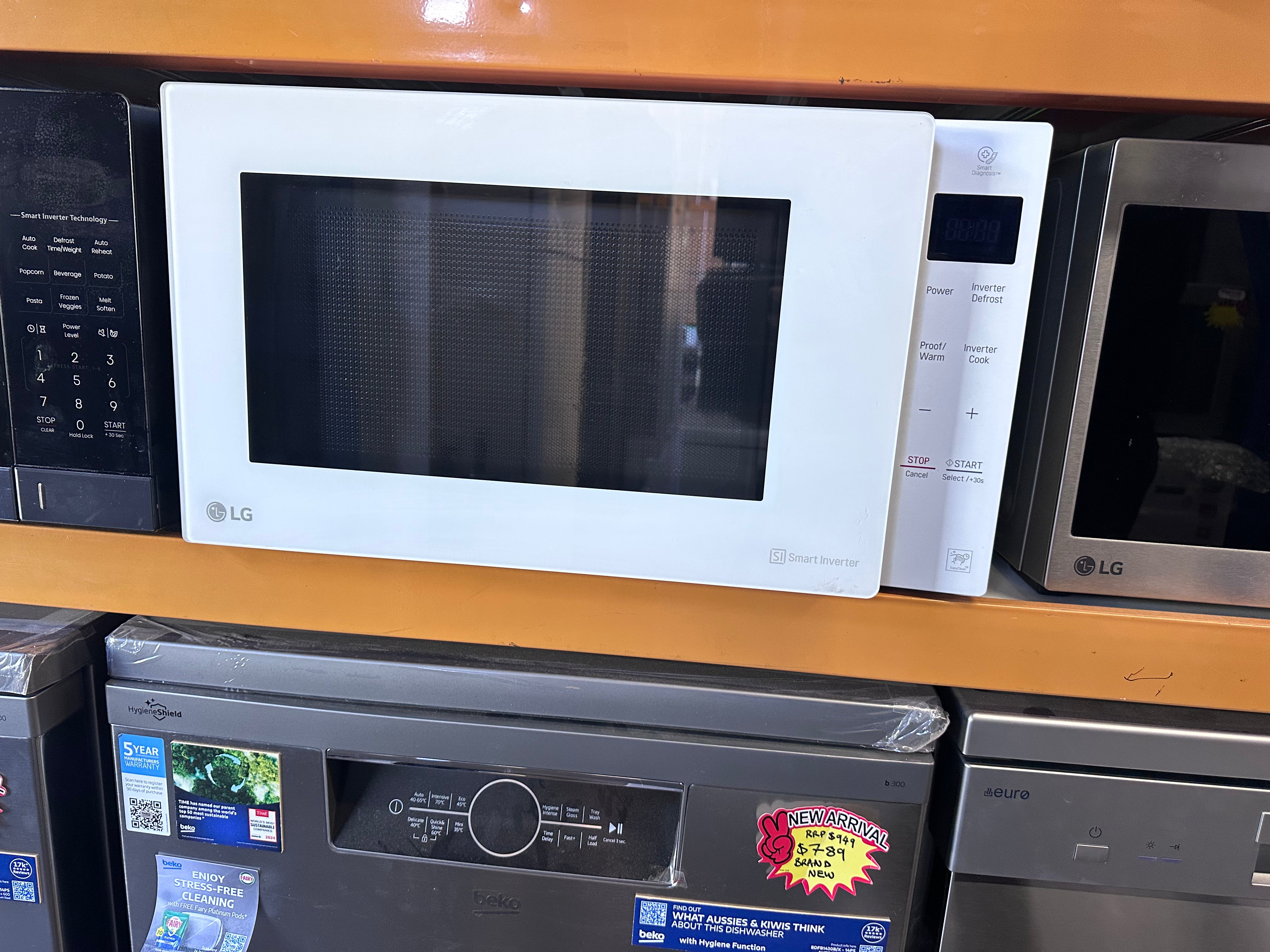 LG MS4236DW 1200W Inverter Microwave Oven - Countertop, Sensor Cooking, Energy Efficient [Factory Refurbished] for Kitchen, Dorm, Office & Small Spaces