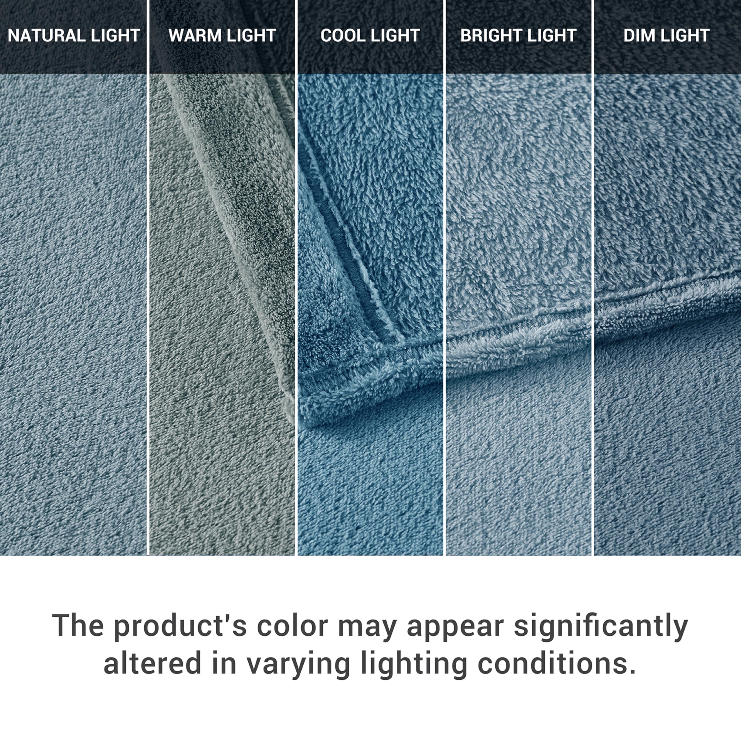 True North by Sleep Philosophy 4-Piece Plush Sheet Set - Queen Size, Solid Blue, Ultra Soft & Warm Bedding, Fitted Pocket Fits 16