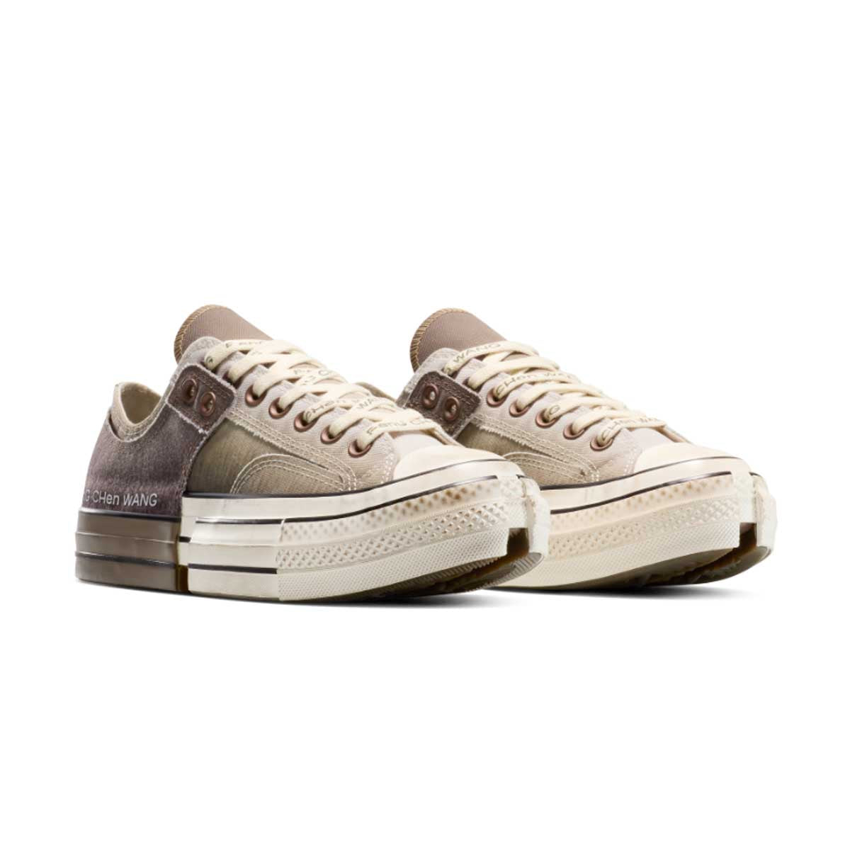 Feng Chen Wang 2-in-1 Chuck 70 Low Top Sneakers - Brown Egret Color | Unisex Casual & Streetwear Shoes for Everyday Comfort