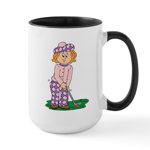 White/Black Inside - Large Golf Mug