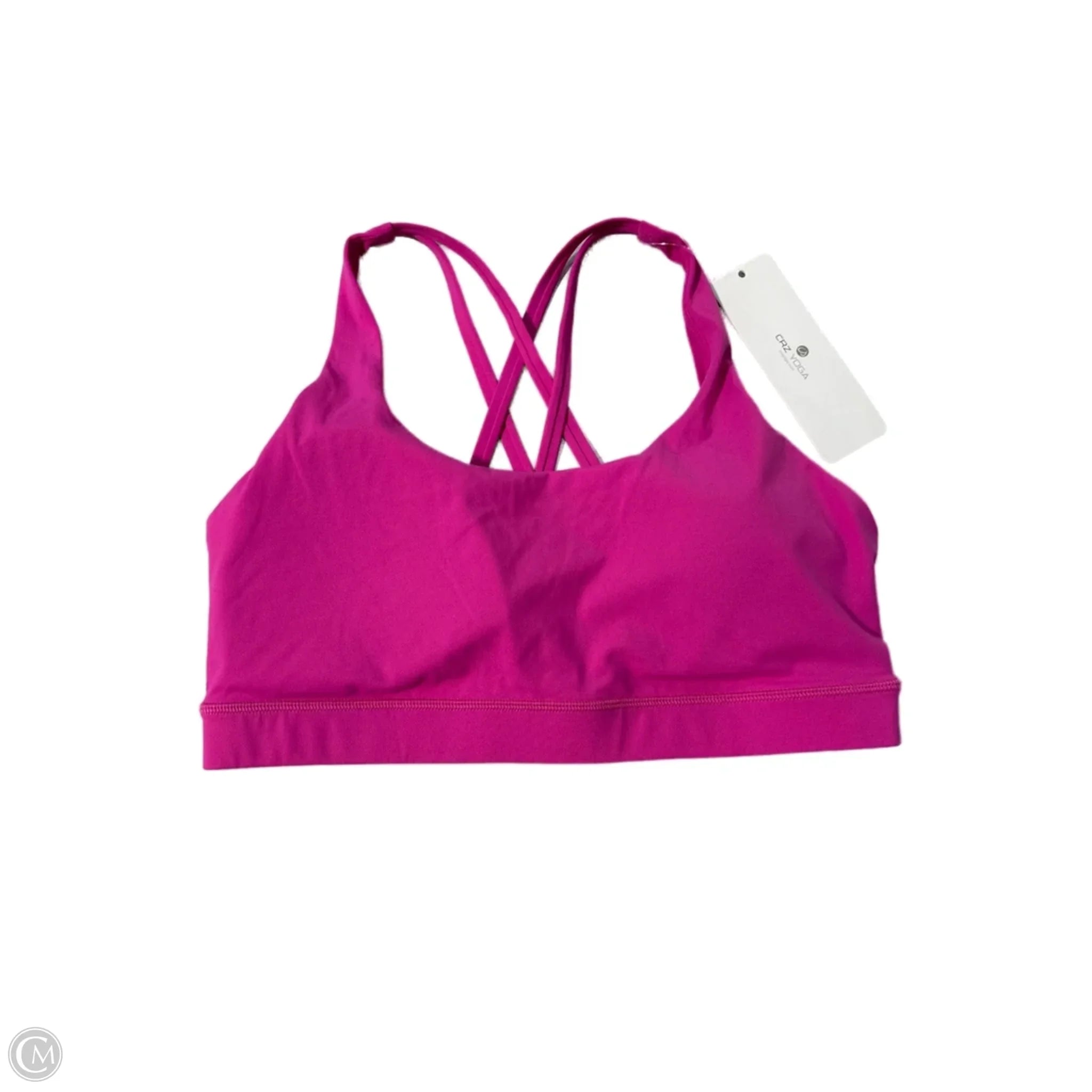 CMC Women's High Support Athletic Sports Bra - Pink, Size Large - Perfect for Running, Yoga & Gym Workouts