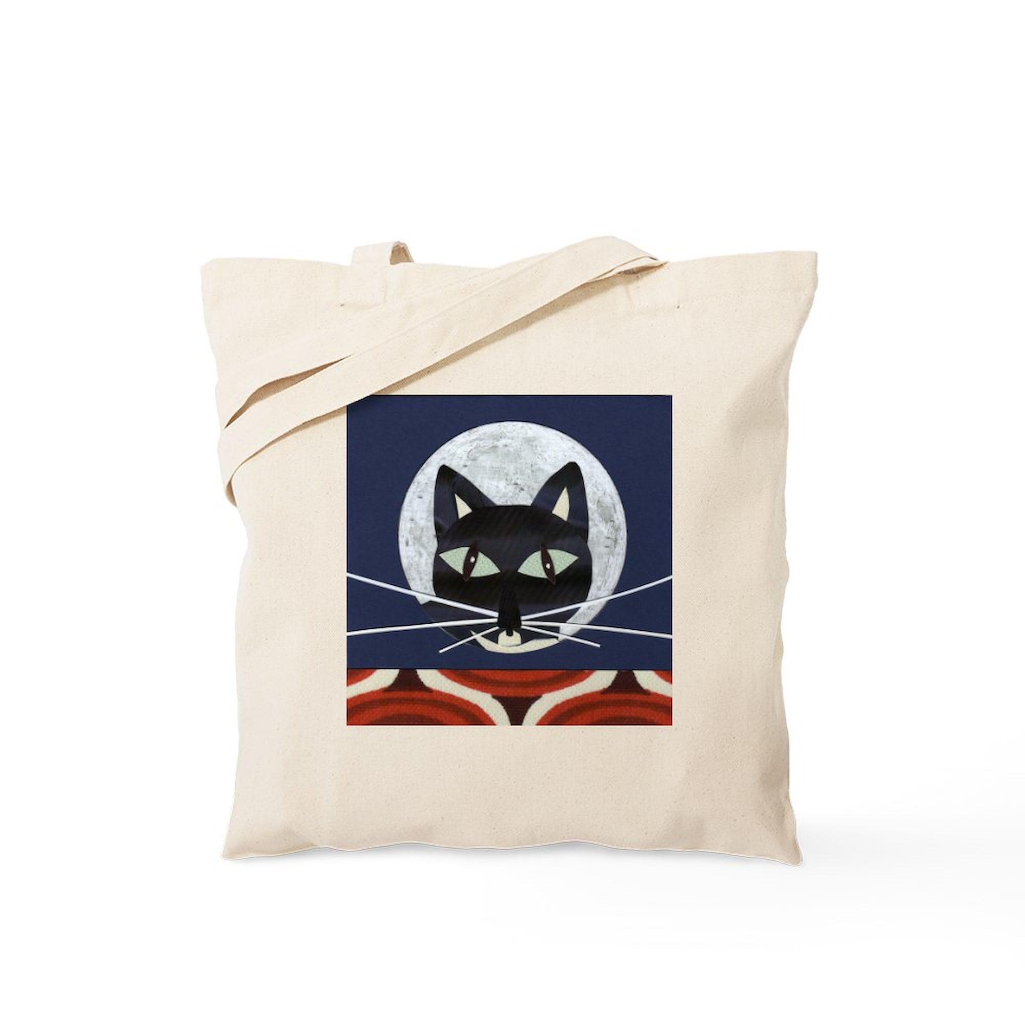 Space Cat Tote Bag - Natural Canvas Reusable Shopping Bag for Groceries, Beach & Everyday Use | Eco-Friendly Cotton Tote