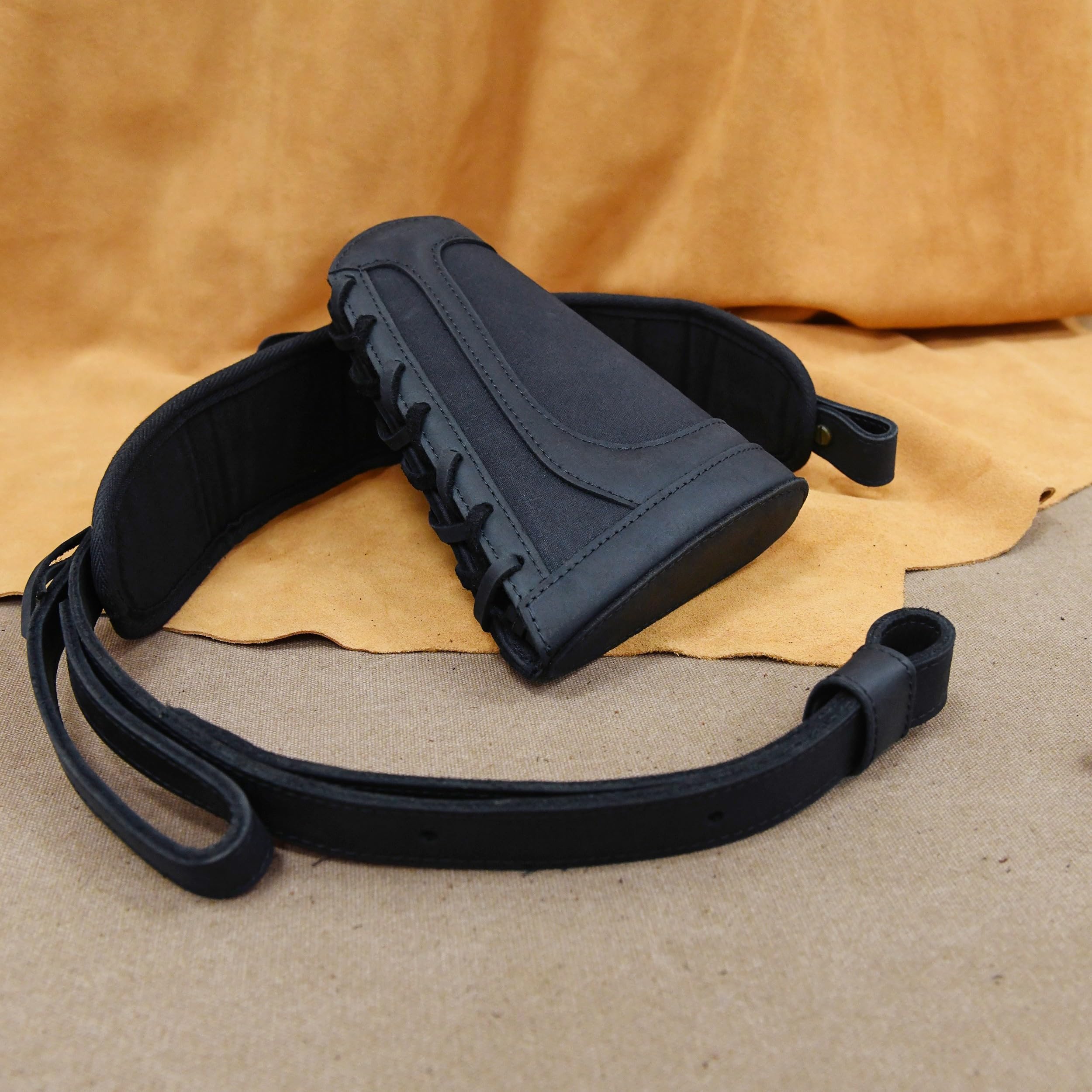 Tactical Gun Buttstock Cheek Rest Pad with Shell Holder & Sling - Compatible with .308, 30-06, .44MAG - Enhanced Shooting Comfort & Ammo Access for Hunting, Range Practice & Outdoor Adventures