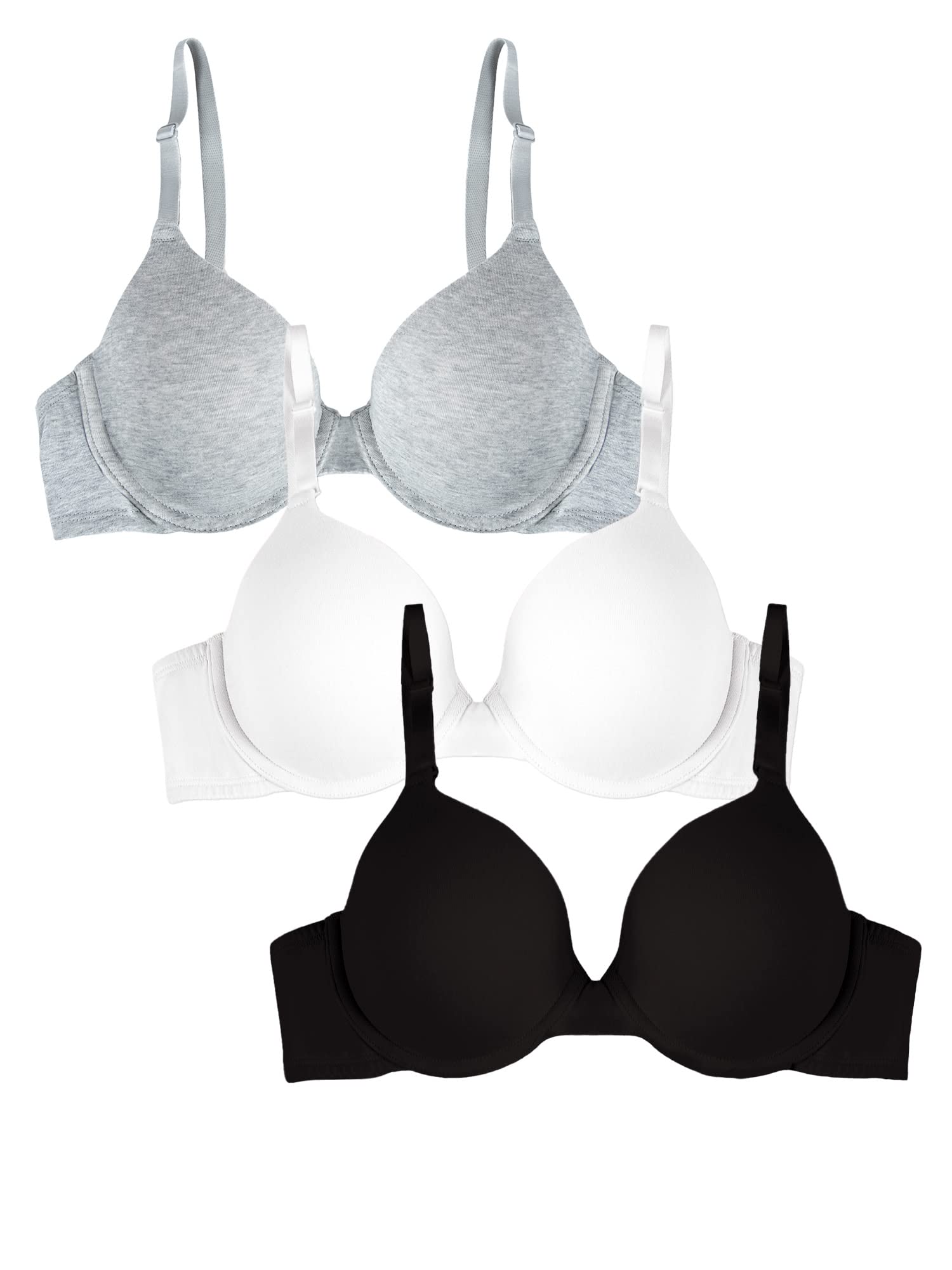 Fruit of the Loom Women's Comfortable Cotton T-Shirt Bra - Seamless Underwire Support for Everyday Wear, Workout & Lounge