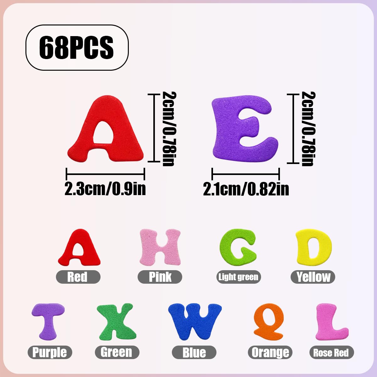 HAIKING 130 PCS Self-Adhesive Foam Letter Stickers for DIY Crafts, Scrapbooking, Greeting Cards & Home Decor (20mm) - Perfect for Kids' Art Projects, Classroom Activities & Party Decorations
