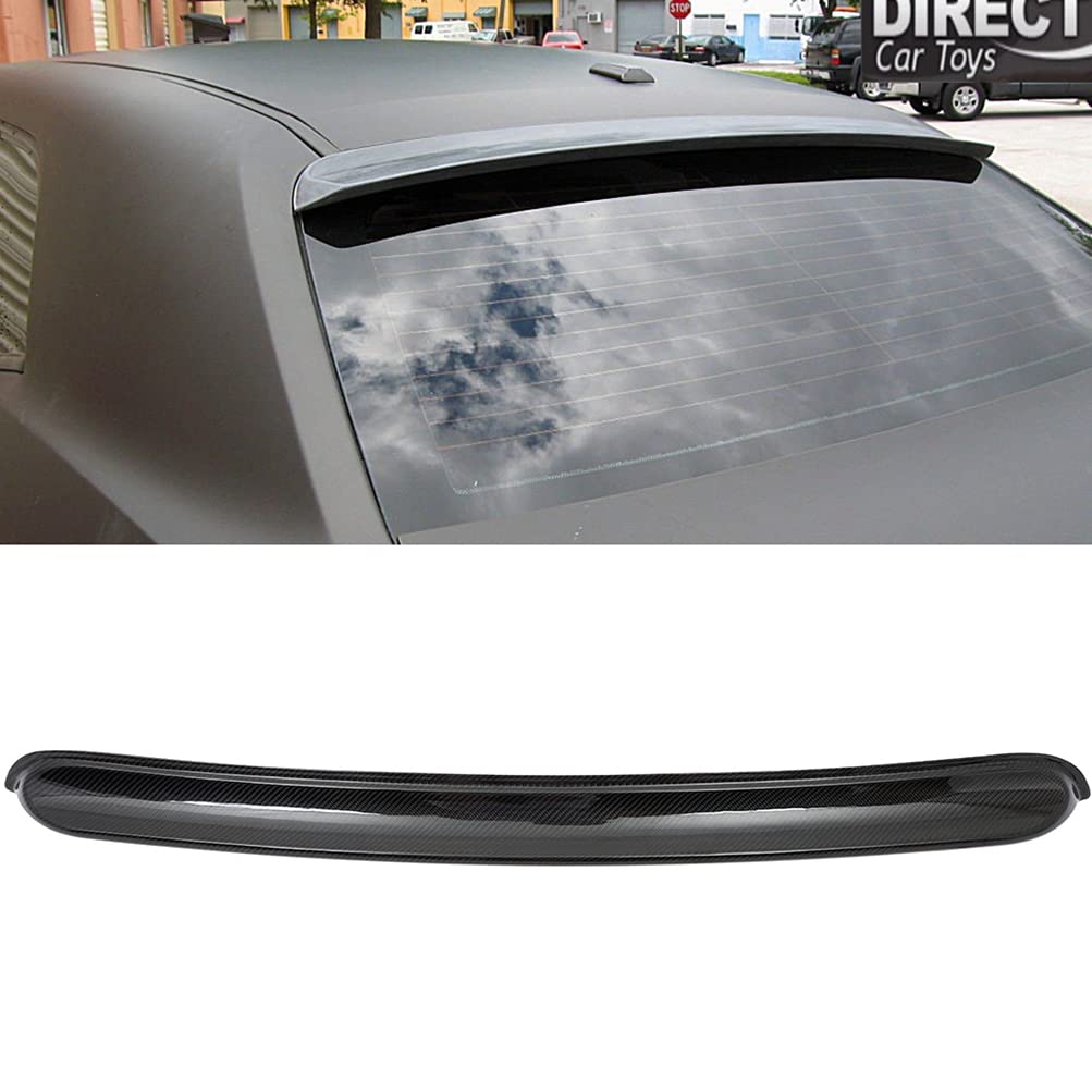 Carbon Fiber Rear Roof Spoiler for Dodge Challenger 2008-2021 - Glossy Black Rear Window Roof Top Spoiler Wing - Enhances Aerodynamics & Sporty Look for Street Racing & Car Shows