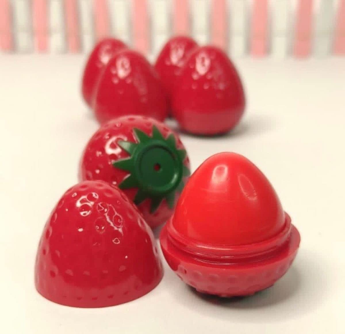 ARRX Strawberry Shaped Lip Balm - Waterproof, Long Lasting Moisturizing Lip Care for Dry Lips - Perfect for Travel, Makeup & Daily Use (Pack of 1)