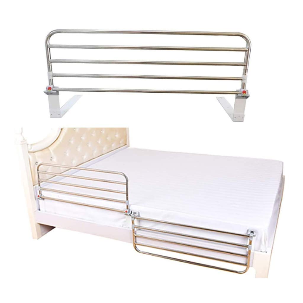 Adjustable Bed Safety Rails for Elderly Adults - 60cm/90cm Silver Bed Handrails for Seniors & Disabled - Home & Hospital Use for Fall Prevention & Mobility Support