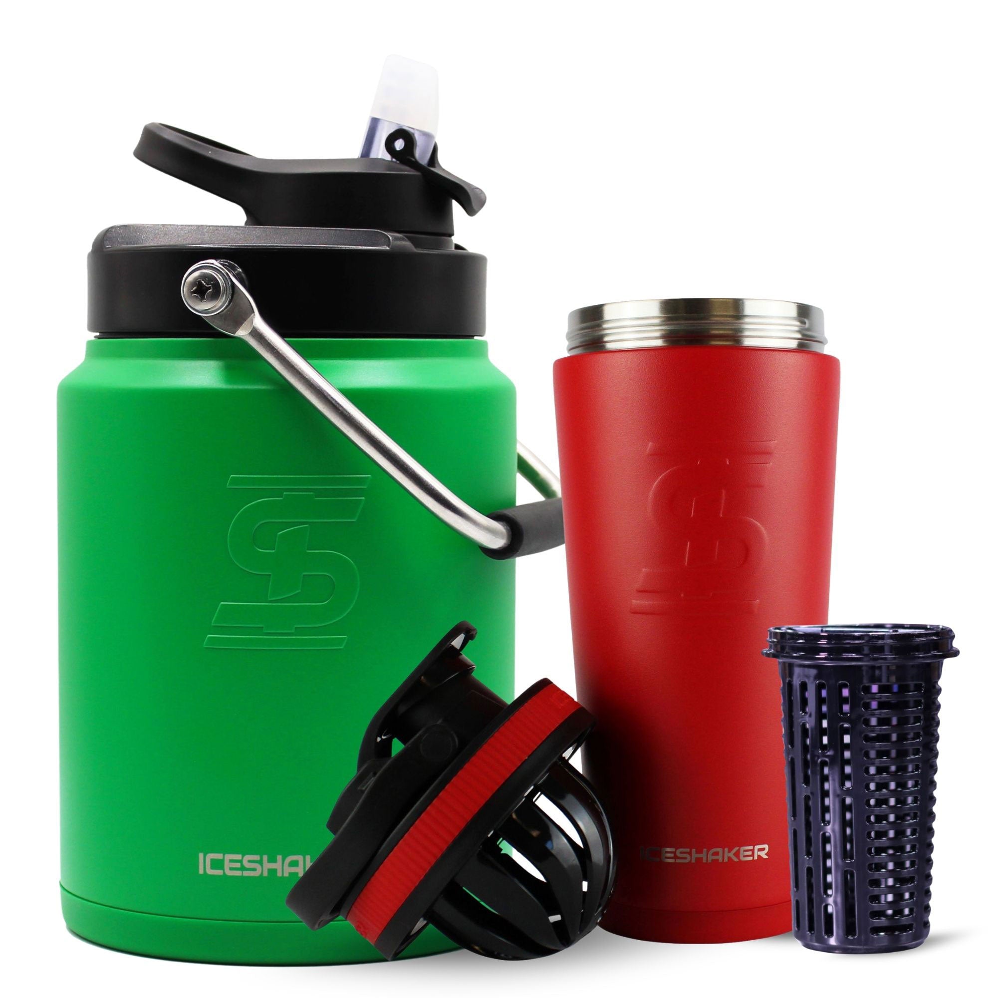 Premium Ice Shaker Hydration Pack - Insulated Water Bottle for Gym, Workout & Outdoor Sports - Leakproof & BPA-Free Shaker Cup for Protein Shakes & Cold Drinks
