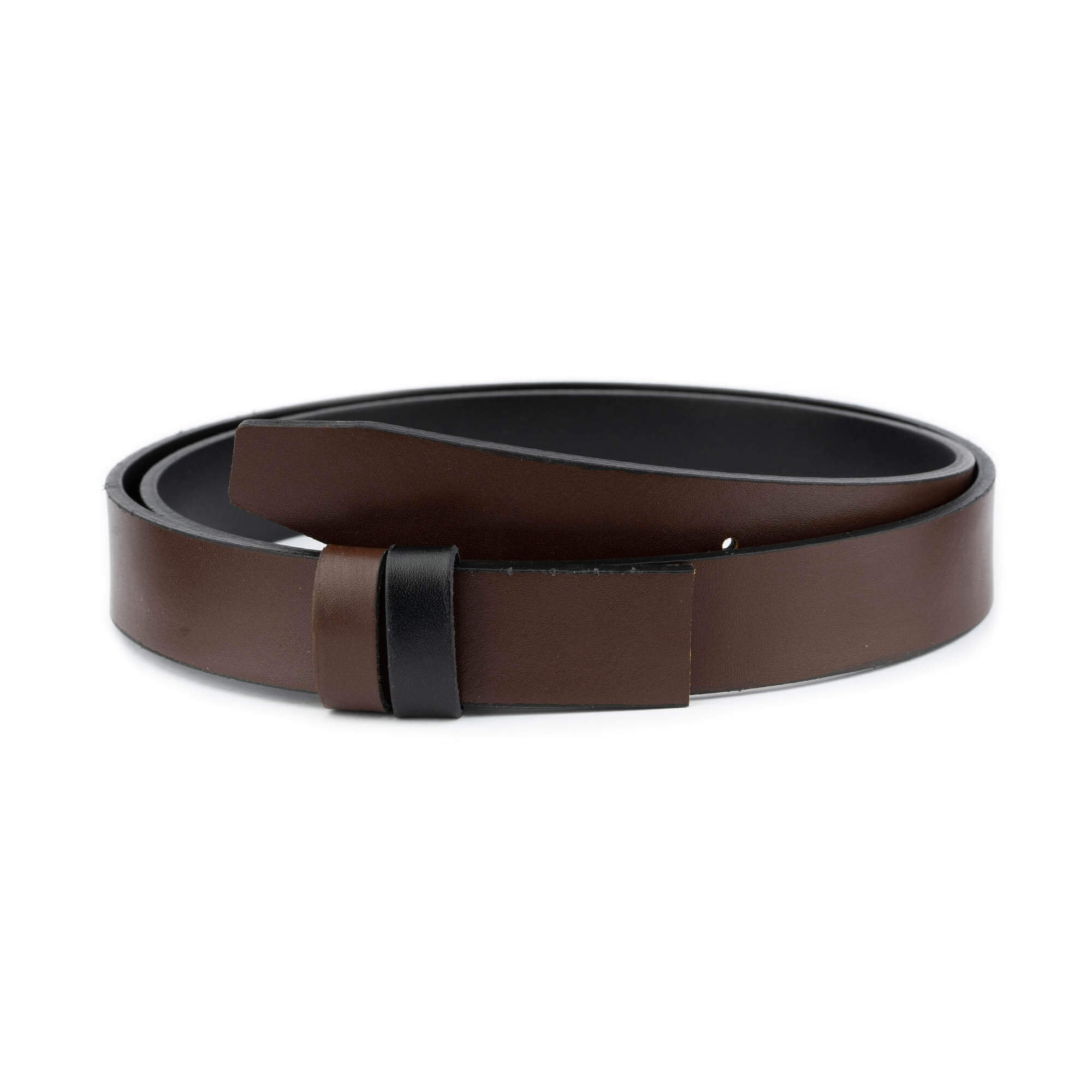 Men's Reversible Leather Belt - Black & Brown Genuine Leather Strap Replacement for Ferragamo Buckle | Dress Belt for Business, Casual & Formal Wear