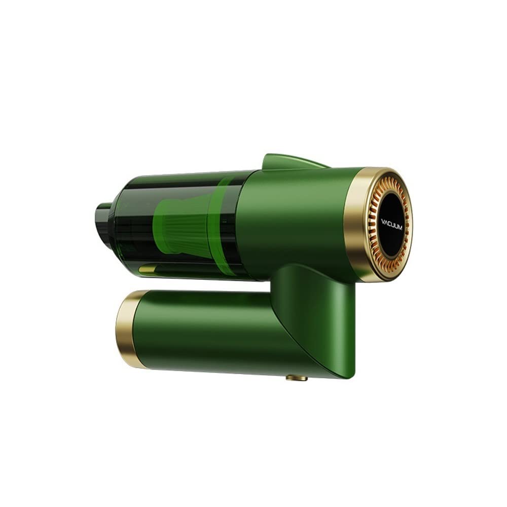 Fangsky 9000Pa Wireless Car Vacuum Cleaner - 120W Portable Mini Vacuum with 4000mAh Battery & Strong Suction for Auto Detailing, Home Cleaning | Foldable Handle, Lightweight Design (Folded Green) - Perfect for Car Interiors, Pet Hair Removal & Small Space Cleaning