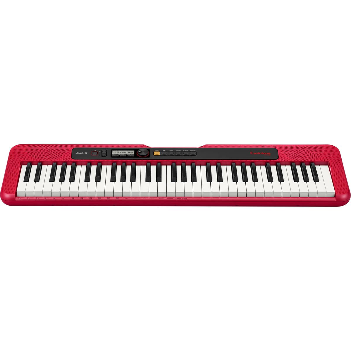 Casio CT-S200 61-Key Portable Digital Piano Keyboard with 400 Tones, Stand, Headphones & Sustain Pedal - Red | Ideal for Beginners, Home Practice & Live Performances