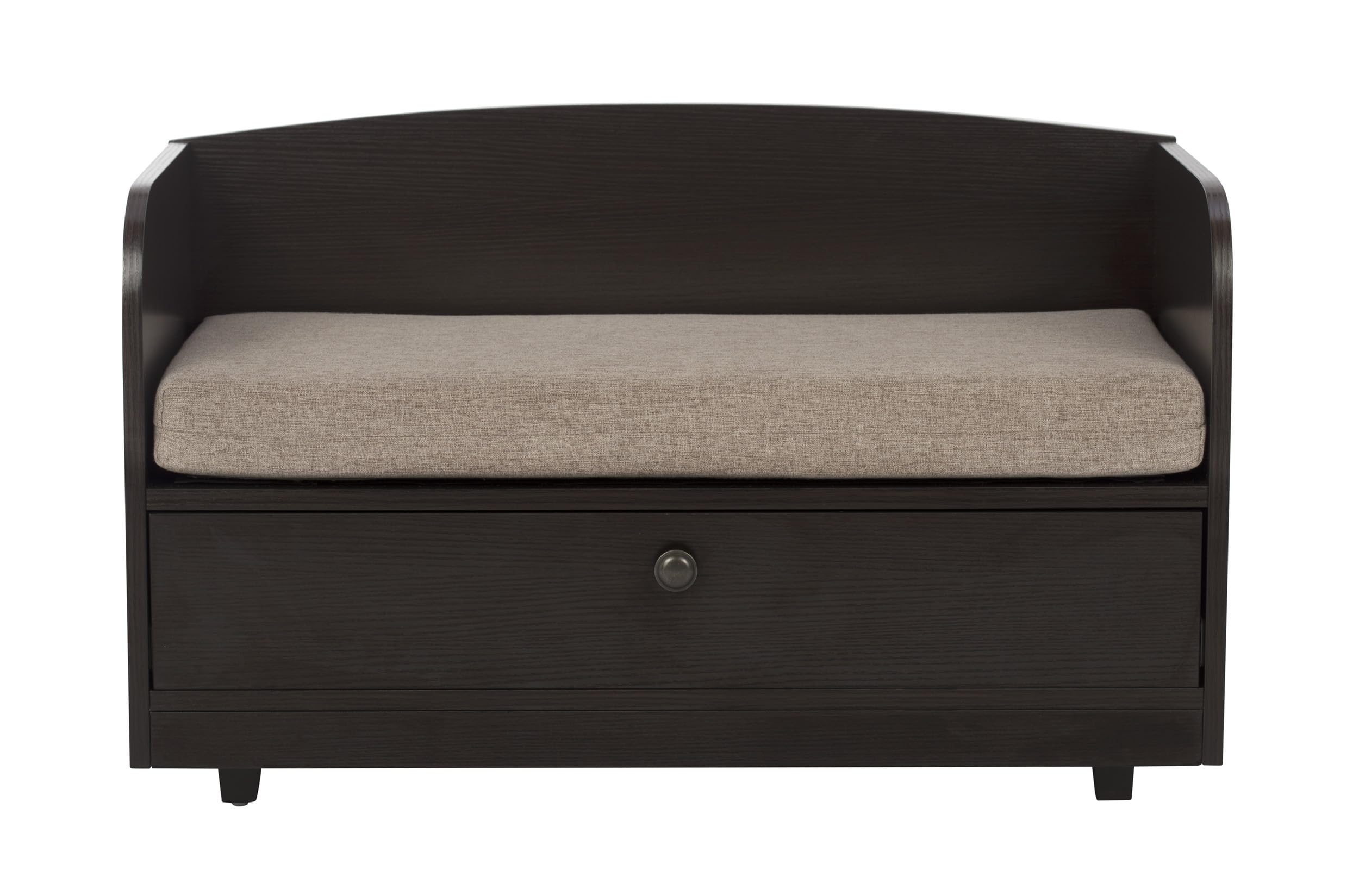 Premium Paws & Purrs Pet Bed with Storage Drawer - Soft Washable Dog & Cat Bed in Espresso/Sand - Perfect for Living Room, Bedroom & Pet-Friendly Spaces