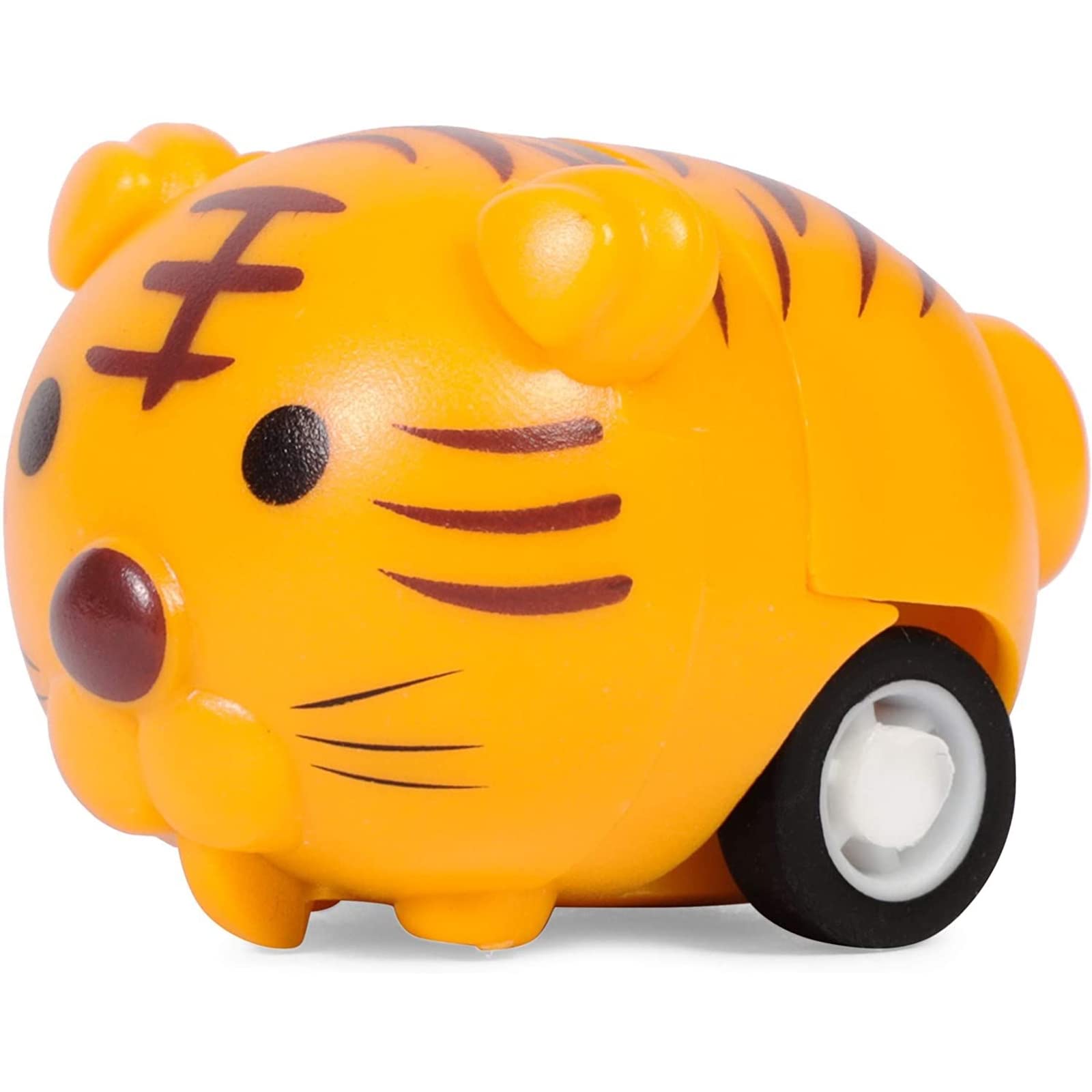 BLUE PANDA 24-Pack Mini Pull Back Cars - Small Animal Toy Vehicles for Toddlers & Kids (1.5x1 Inch) - Perfect for Birthday Party Favors, Pinata Fillers, Goodie Bags & Early Learning Play