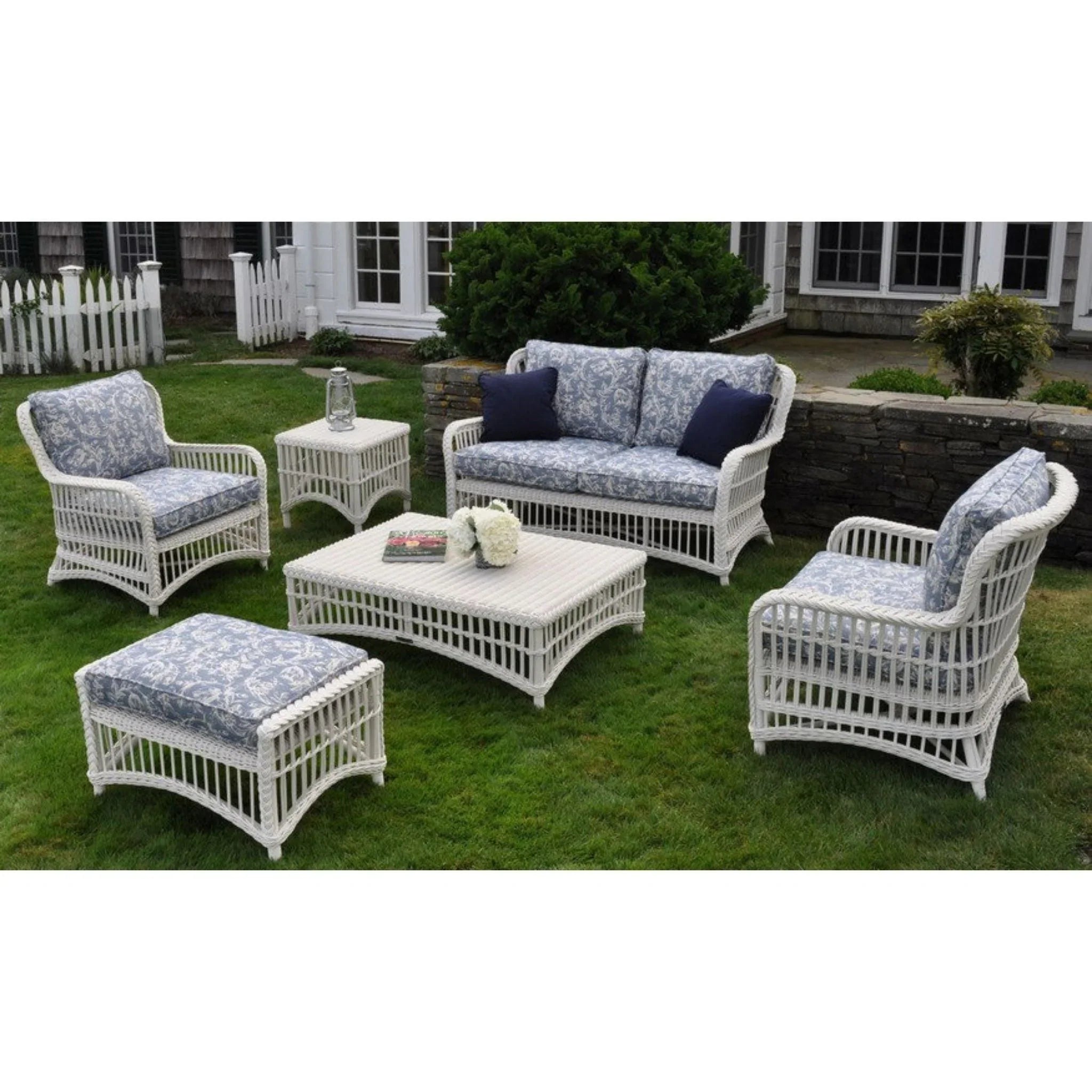 Chatham White Outdoor Sofa Set - Waterproof & Weather-Resistant Patio Furniture for Garden, Poolside, and Backyard Relaxation