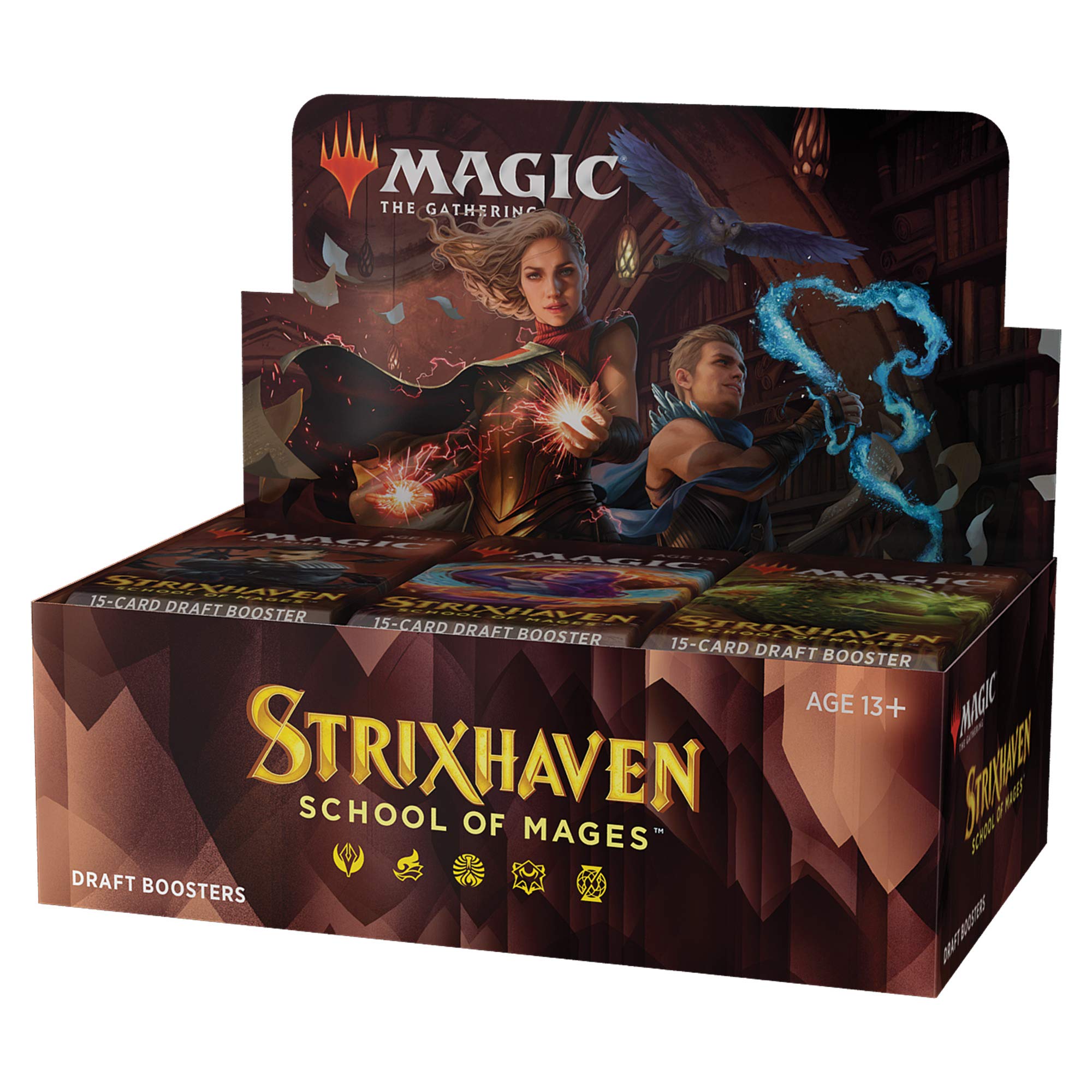Magic: The Gathering Strixhaven Draft Booster Box - 36 Packs (540 Cards) | MTG Collectible Trading Card Game | Perfect for Draft Tournaments & Card Collectors