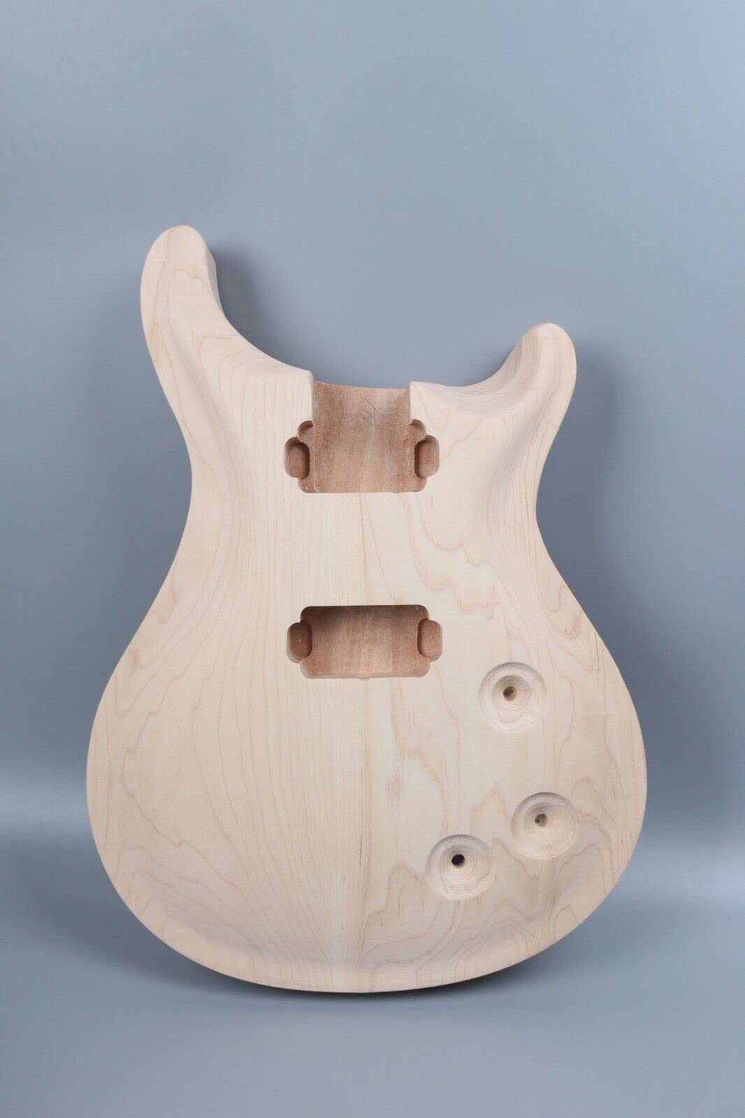 Maple Mahogany Solid Wood Electric Guitar Body Blank - Unfinished Replacement Part for DIY Guitar Building & Repair | Perfect for Custom Guitar Projects, Luthier Work & Instrument Upgrades