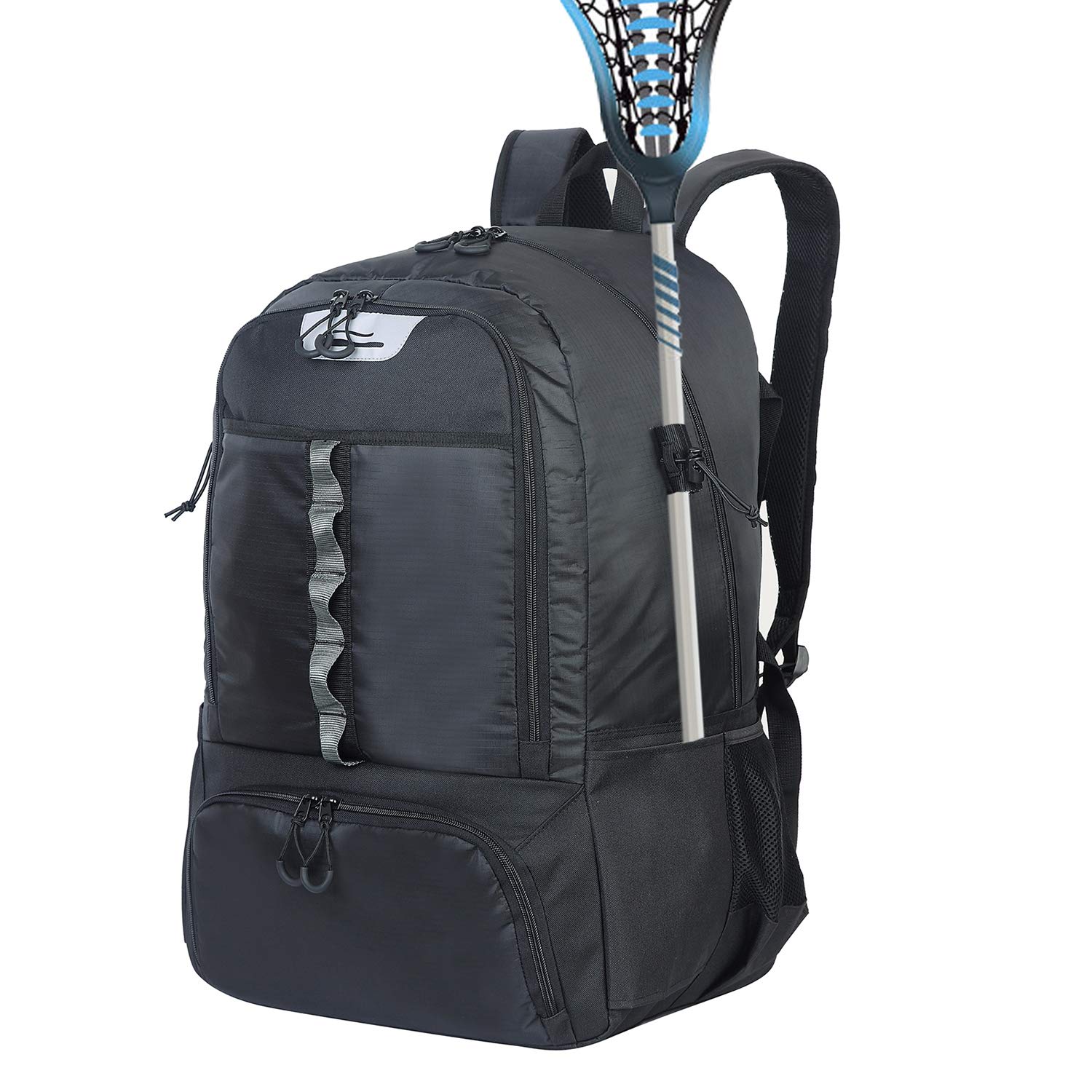 Extra Large Lacrosse Backpack - 20/23 Inch Lacrosse Equipment Bag with Stick Holders & Cleats Compartment for Field Hockey Gear | Perfect for Training, Games & Travel
