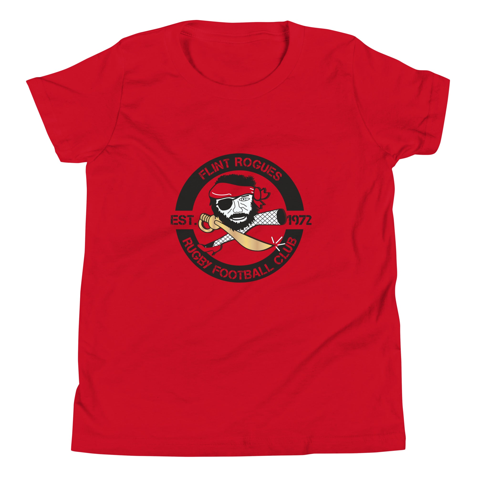 Flint Rogues RFC Youth Social Tee - Comfortable Cotton T-Shirt for Kids & Teens - Perfect for School, Sports & Casual Wear