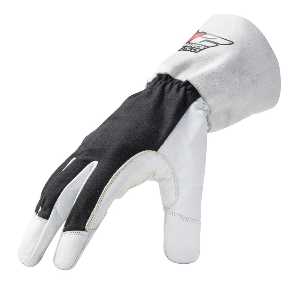 212 Performance ARCTIGEC5 05 012 ARC Economy TIG Cut 5 Resistant Goatskin Welding Gloves - 2XL Black/White - Heavy Duty Heat & Spark Protection for Metal Fabrication, Forging & Industrial Welding Work