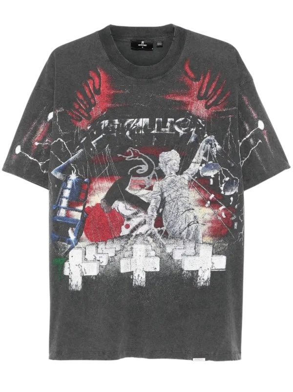 Master Of Puppets Vintage Graphic Tee - MLM4354 Soft Cotton Grey T-Shirt for Men | Retro Band Merch, Concert Outfit & Casual Streetwear