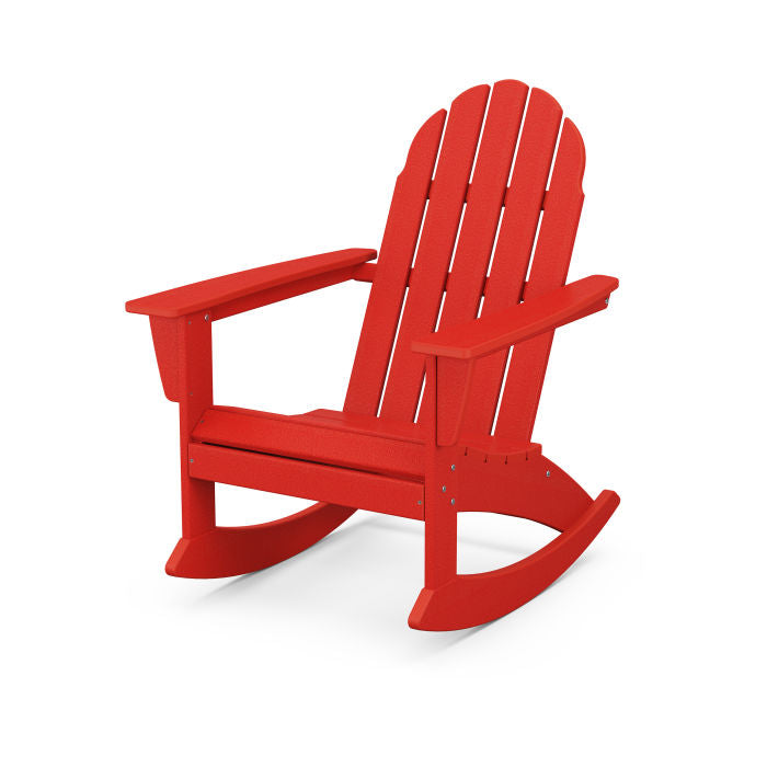 POLYWOOD Vineyard Adirondack Rocking Chair - All-Weather Outdoor Furniture for Patio, Garden & Poolside Relaxation