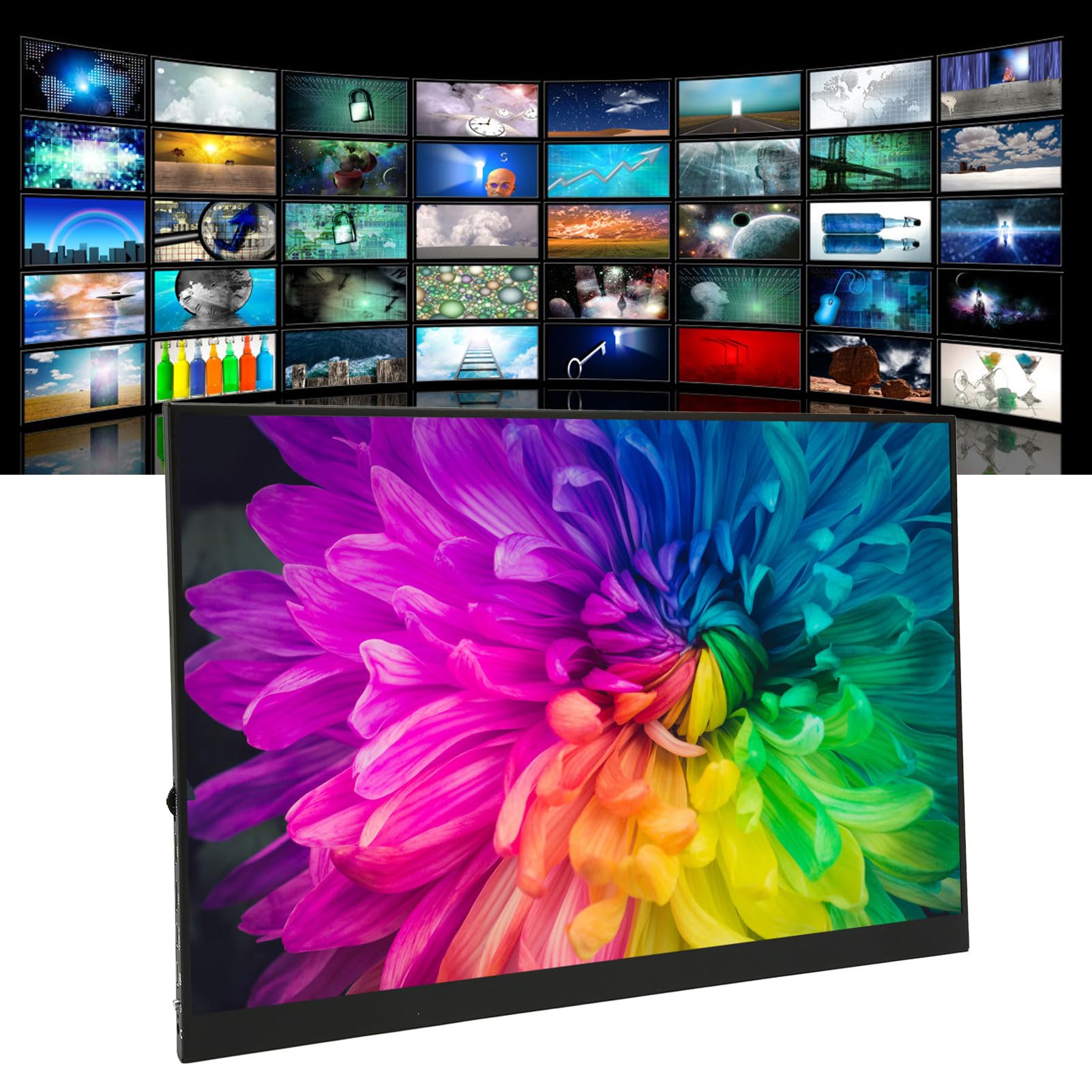 Xiuganpo 16In 60Hz Portable Gaming Monitor with 1920x1200 HD, Touch Screen & Dual Speakers - USB-C Portable Display for Laptop, PS5, Xbox, Switch - Perfect for Travel, Work & Gaming On-The-Go