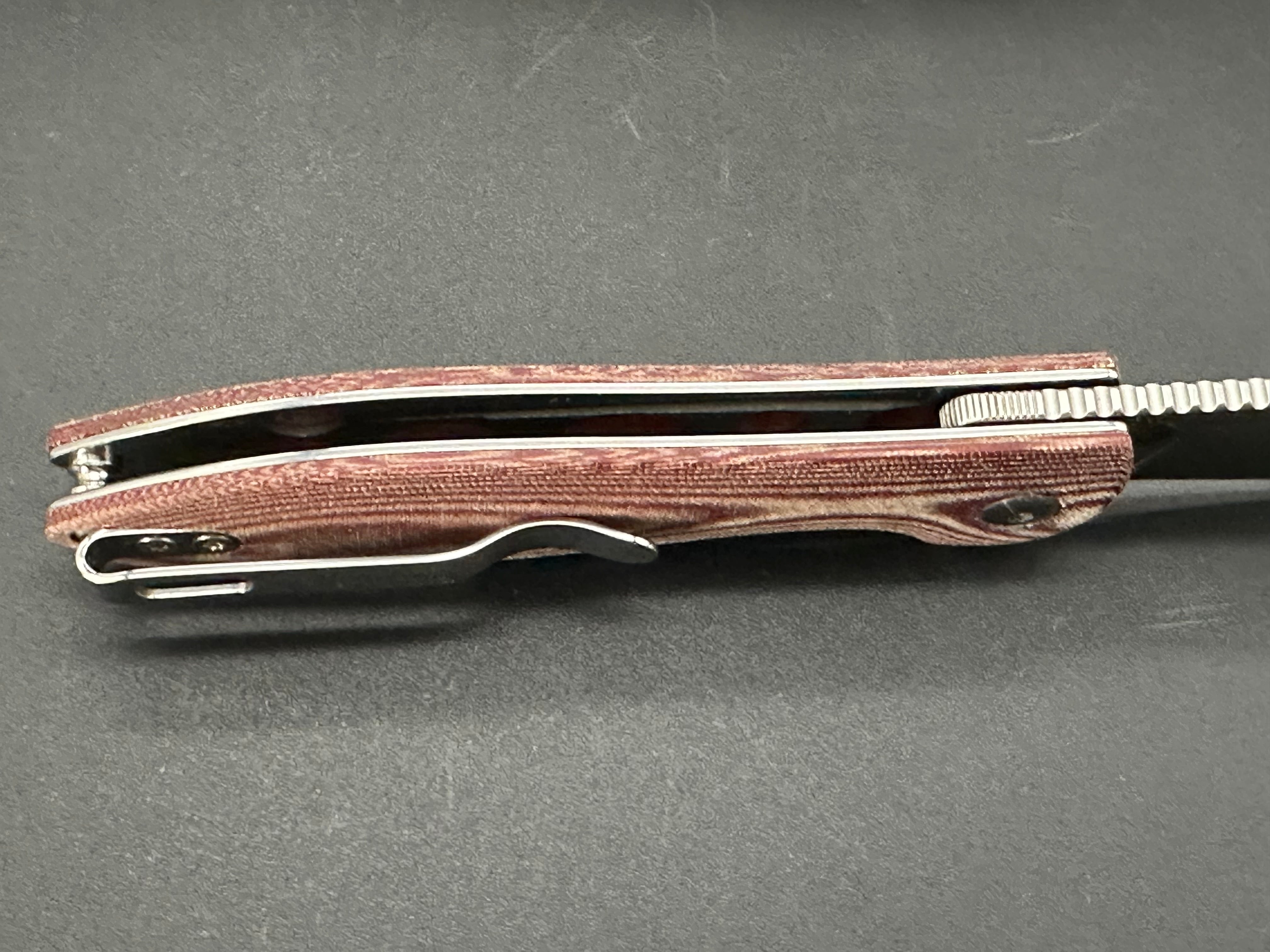 Kizer Infinity Red Micarta Pocket Knife - High-Quality EDC Folding Knife for Outdoor, Camping, and Everyday Carry