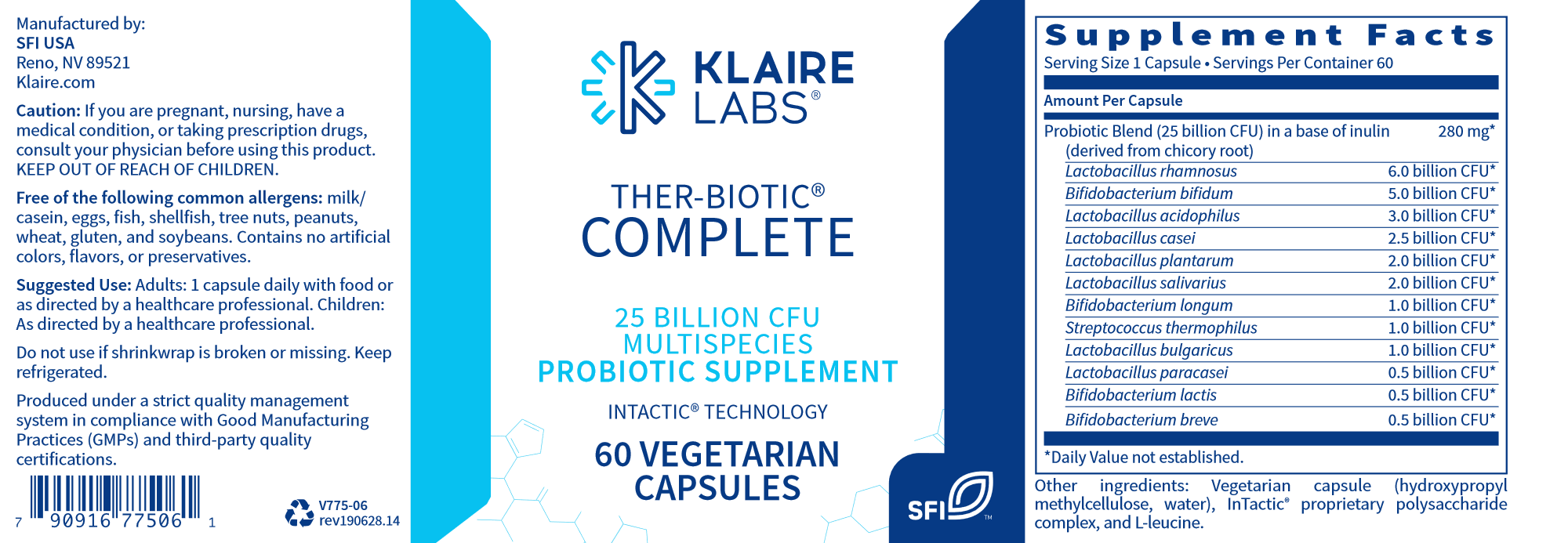 Ther Biotic® Complete Probiotic Supplement - Supports Digestive & Immune Health - Ideal for Daily Wellness & Gut Balance