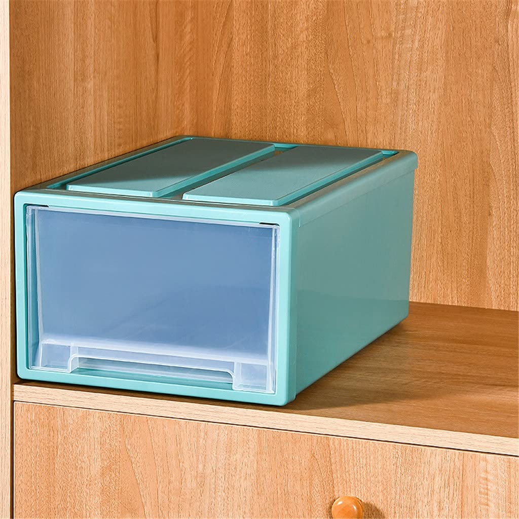 WALNUTA Clear Storage Box for Clothes - Modern Wardrobe Organizer with Transparent Drawer | Perfect for Bedroom Closet, Dresser & Cabinet Organization (Color A)