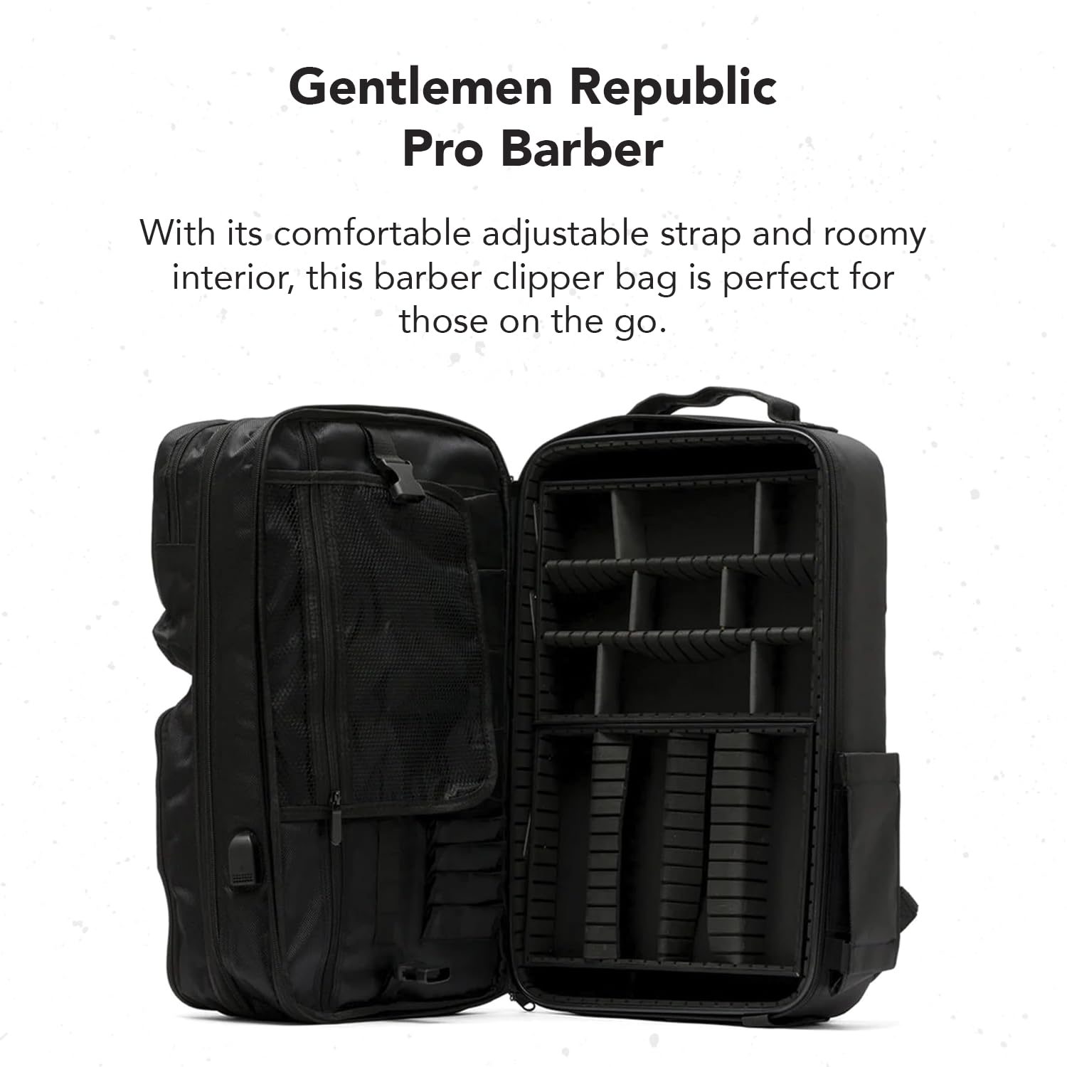 Gentlemen Republic Barber, Stylist & Cosmetic Bag - Professional Grooming Organizer for Men | Ideal for Travel, Salon & Home Use
