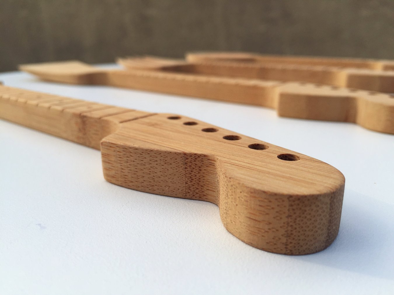 Bamboo Guitar Neck Shaped Kitchen Utensil Set - 4-Piece Cooking Tools (Spoon, Spatula, Salad Fork) - Perfect Musician Gift for Baking, Cooking & Serving - Ideal for Home Chefs & Music Lovers