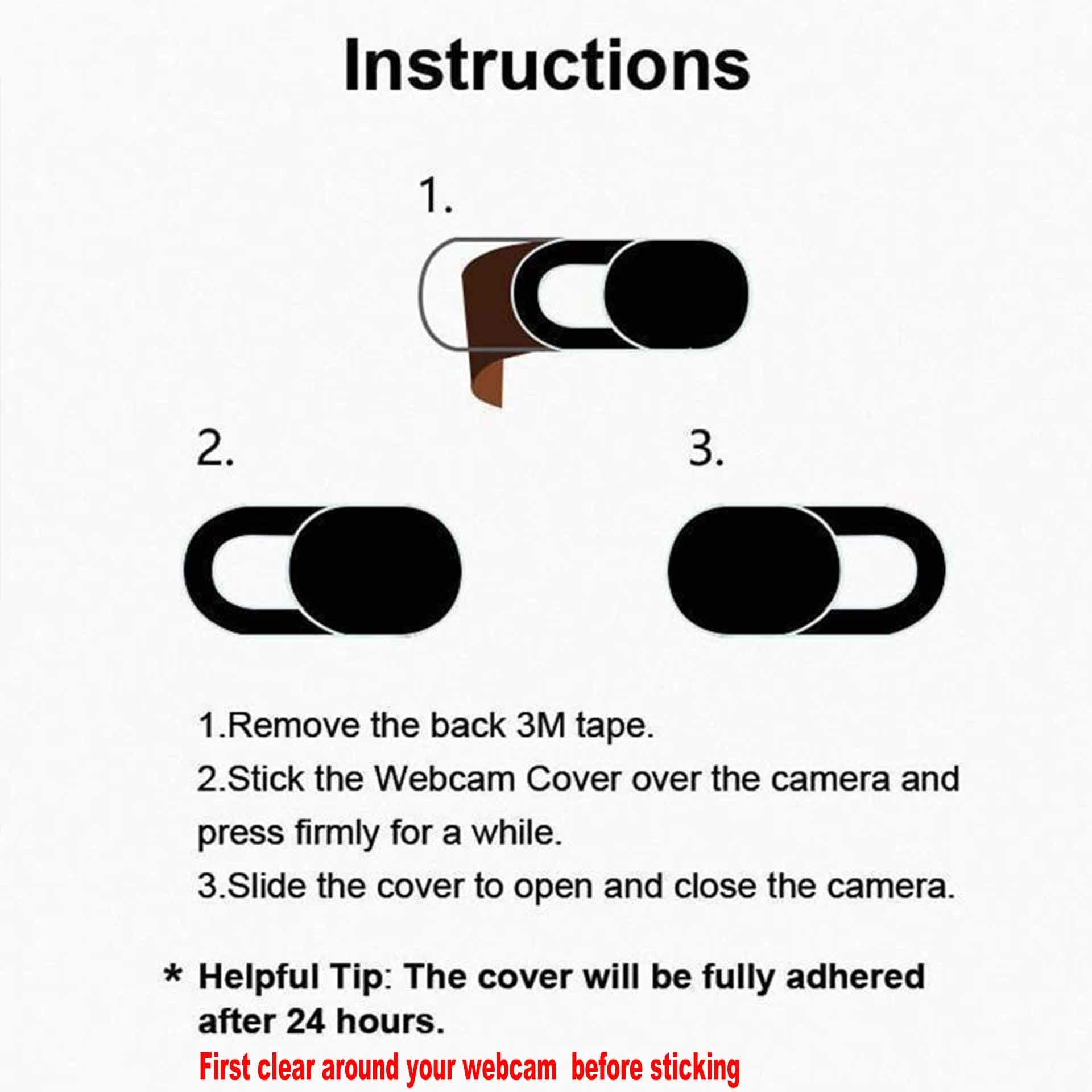 3 Pack Ultra Slim Webcam Cover for Laptop, PC & Mac - Privacy Protection for Work & Travel