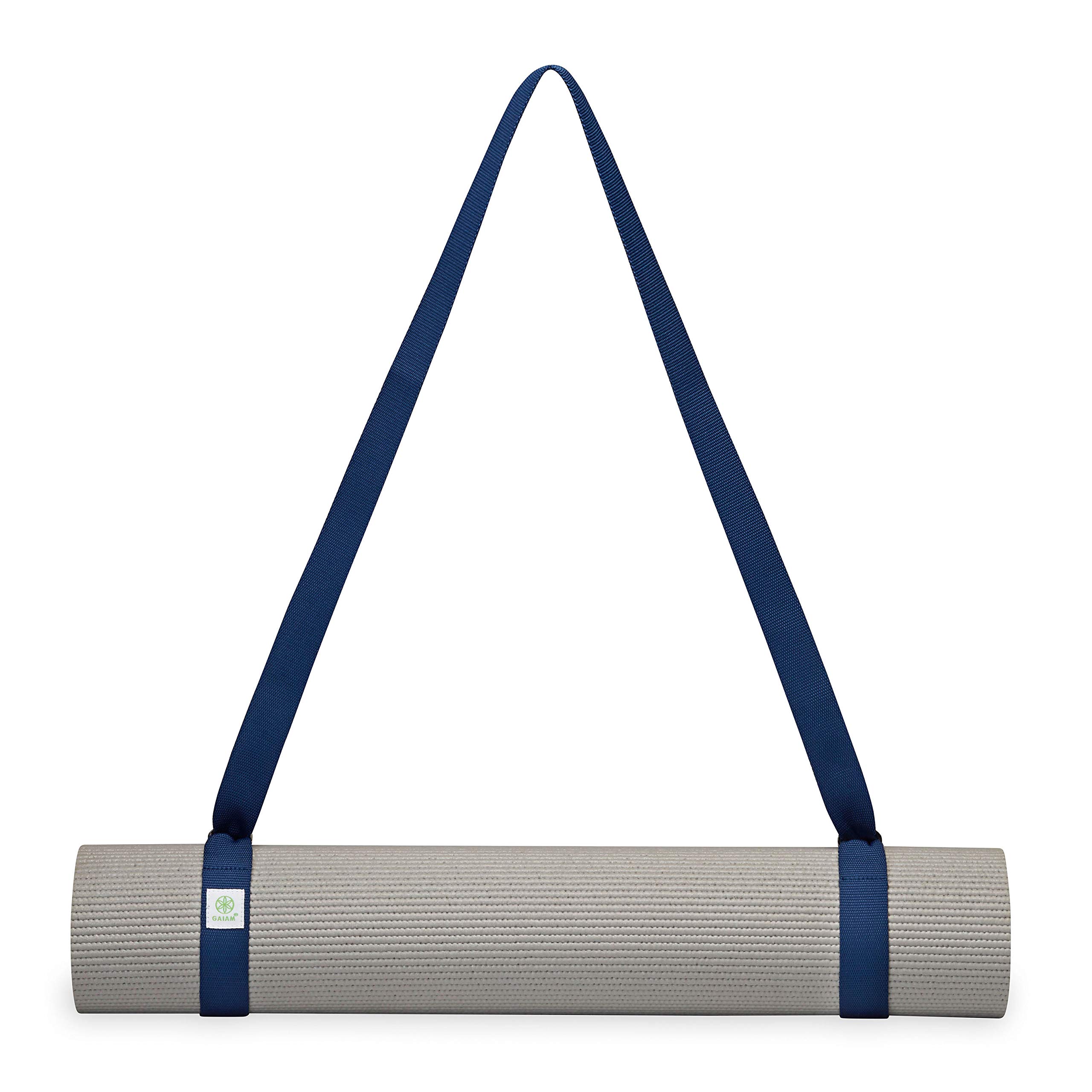Gaiam Easy-Cinch Yoga Mat Sling - Durable Adjustable Carrying Strap with Metal D-Rings for Secure Fit | Perfect for Yoga, Pilates & Gym | Convenient Hands-Free Transport (No Mat Included)