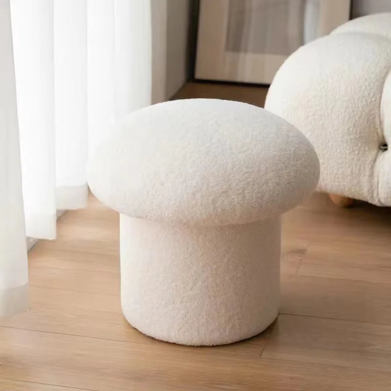 Mushroom Shaped Makeup Stool - Adjustable Height Vanity Stool with Soft Cushion for Dressing Room, Bedroom & Beauty Salon - Elegant Home Decor & Comfortable Seating