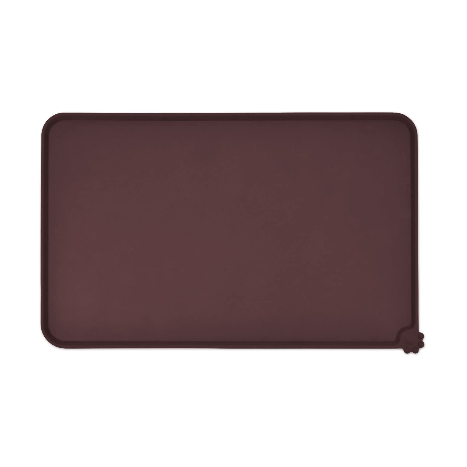 AOKLANT Non-Slip Waterproof Pet Food Mat for Dogs & Cats - Durable Bowl Placemat with Multiple Color Options - Perfect for Kitchen, Floor & Travel Use
